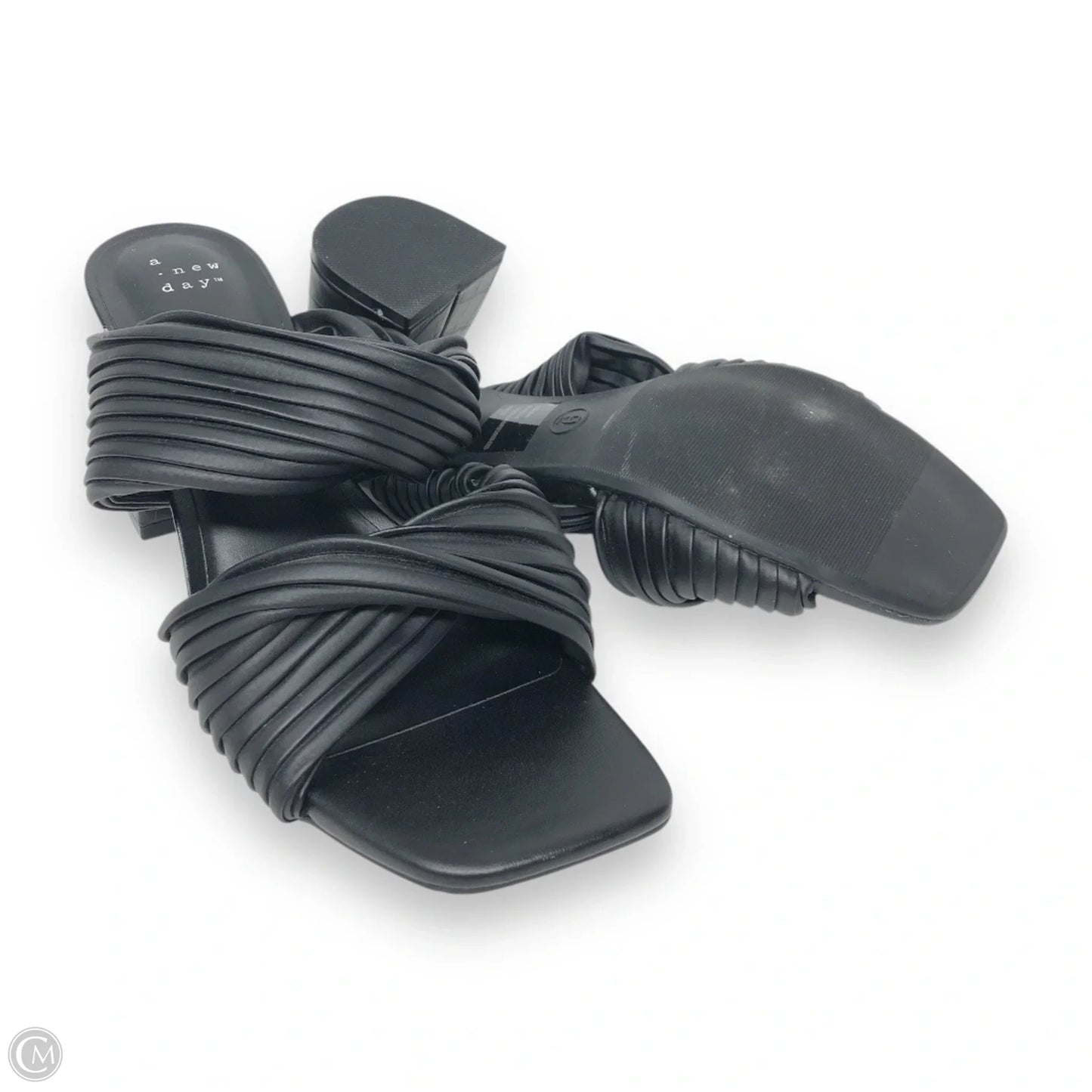 Sandals Heels Block By A New Day In Black, Size: 9