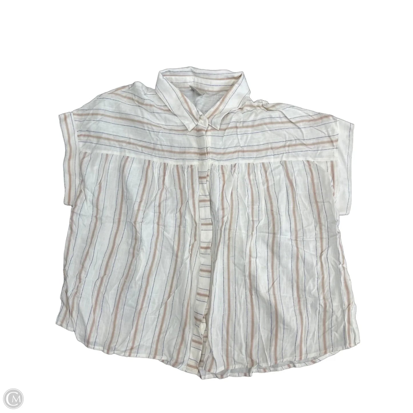 Top Short Sleeve By Clothes Mentor In Beige, Size: M