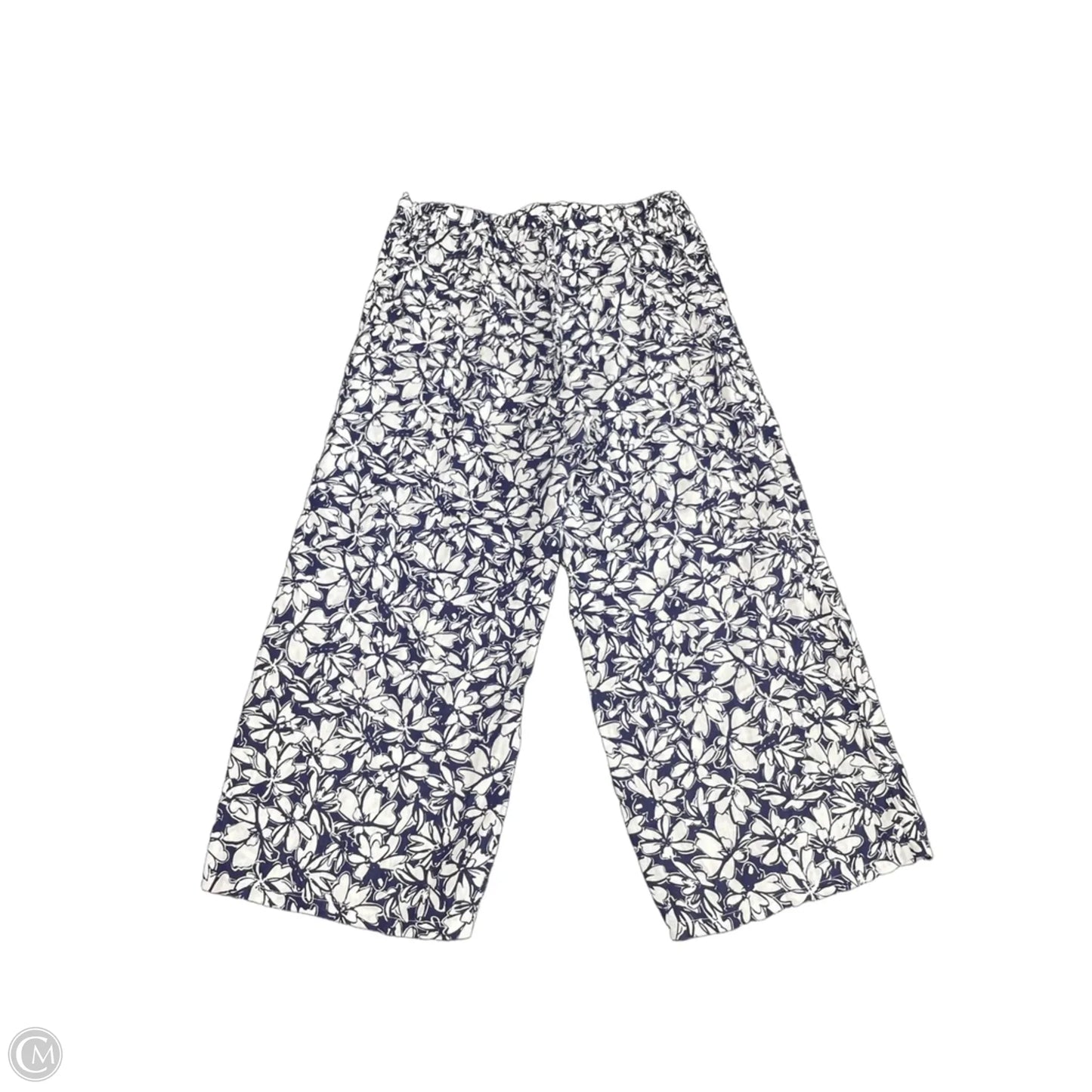 Pants Linen By Tahari In Blue & White, Size: Xl