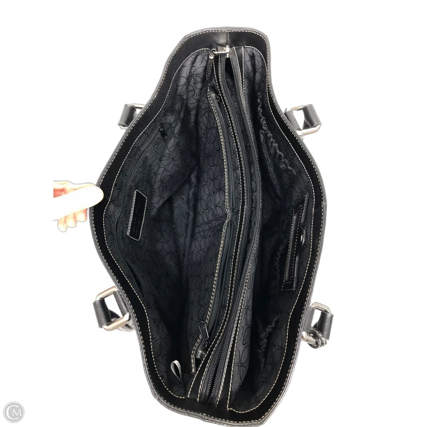 Handbag Leather By Fossil, Size: Large