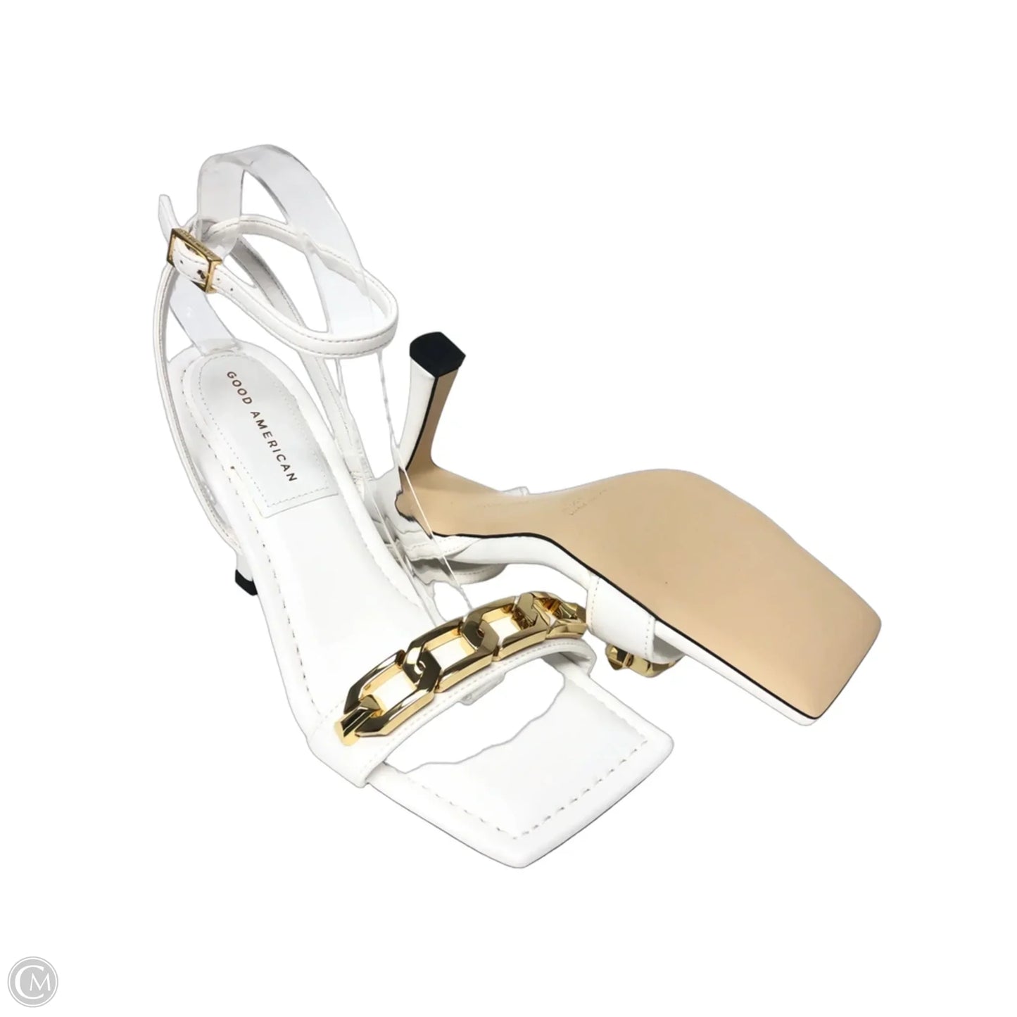Sandals Heels Block By Good American In White, Size: 10