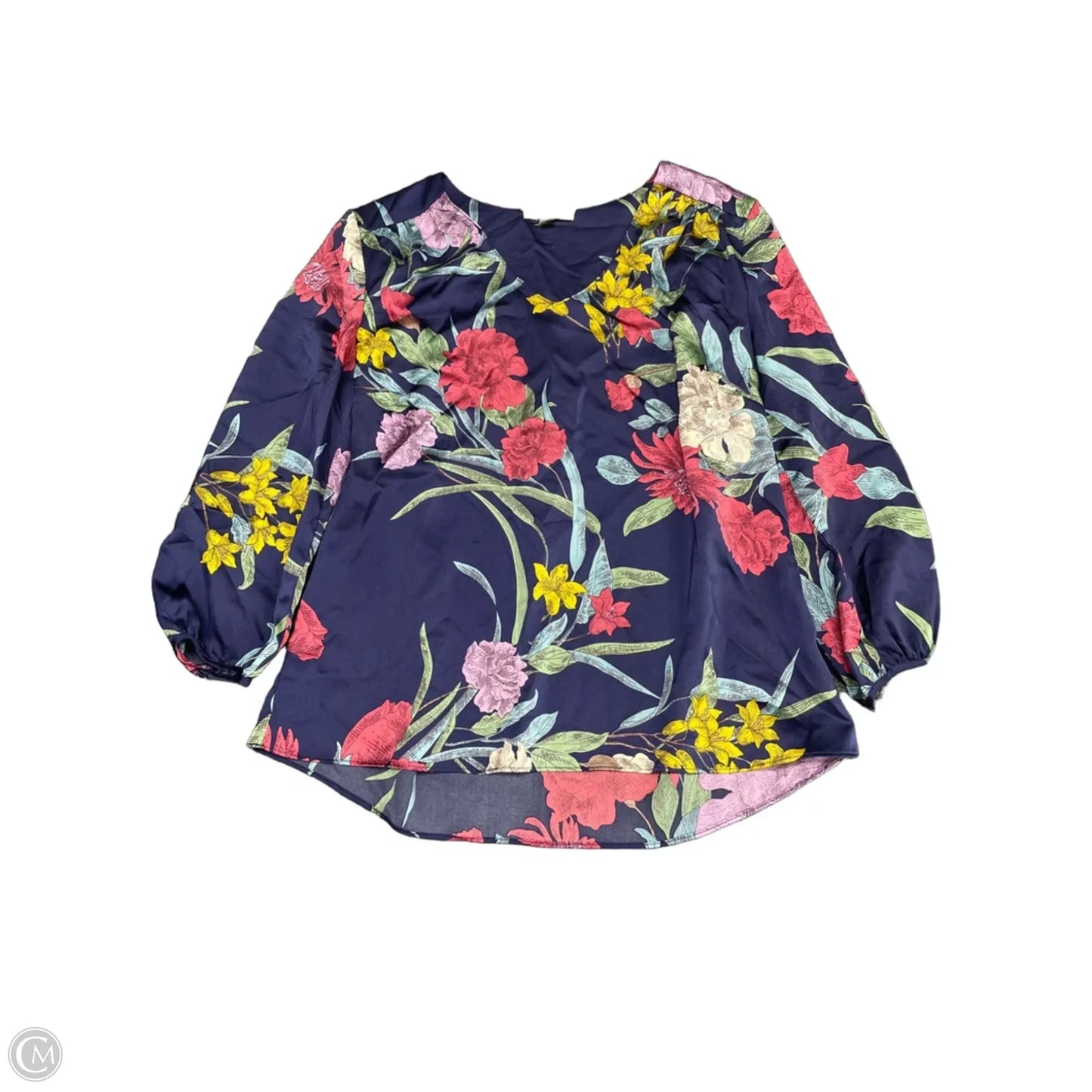 Blouse Long Sleeve By Current Air In Floral Print, Size: S