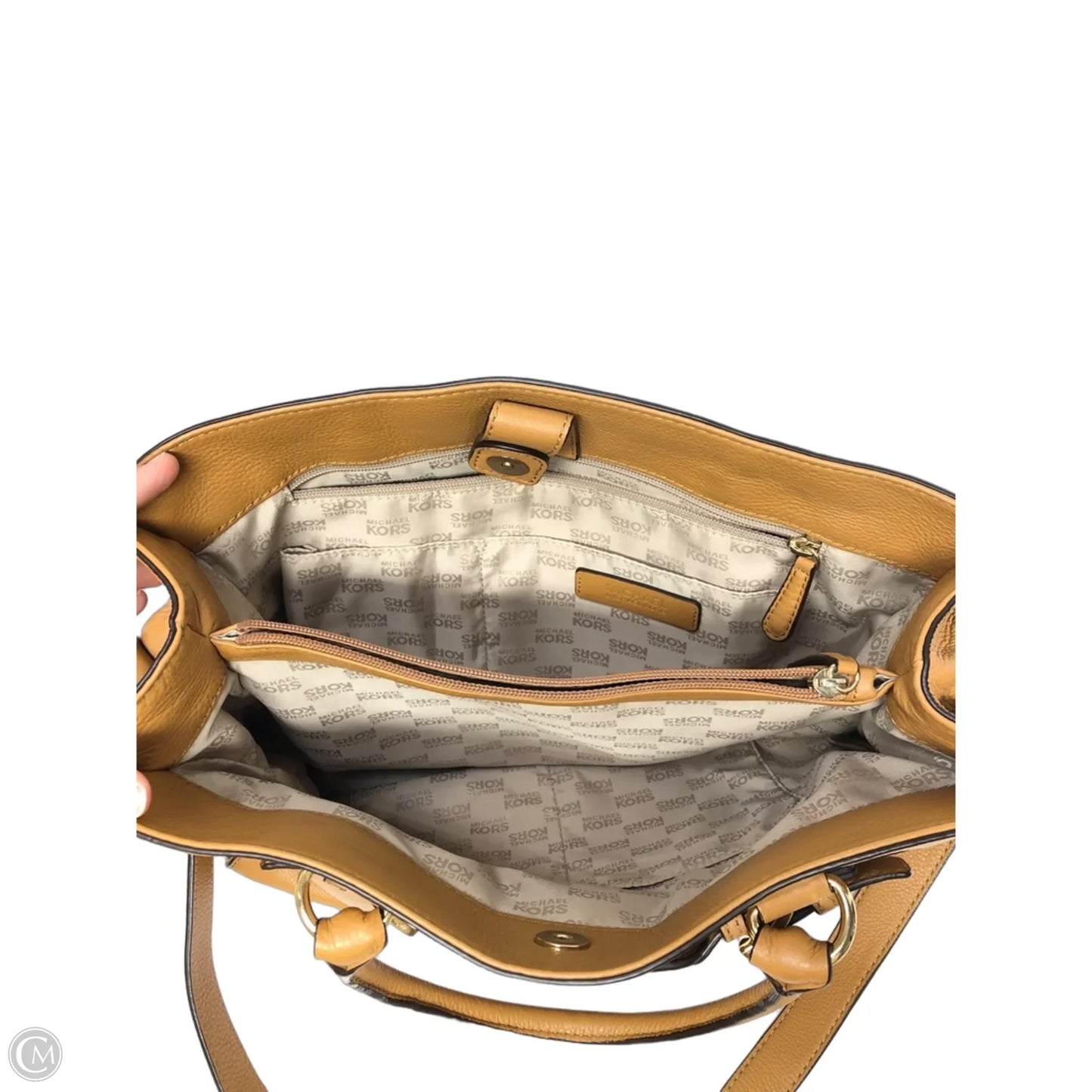Handbag Leather By Michael By Michael Kors, Size: Large