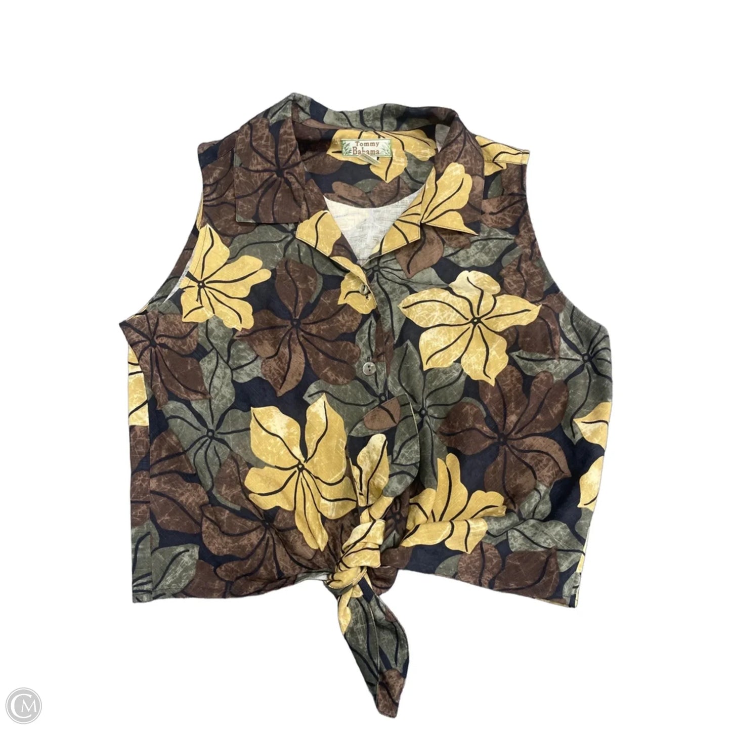 Top Sleeveless By Tommy Bahama In Brown & Green, Size: L