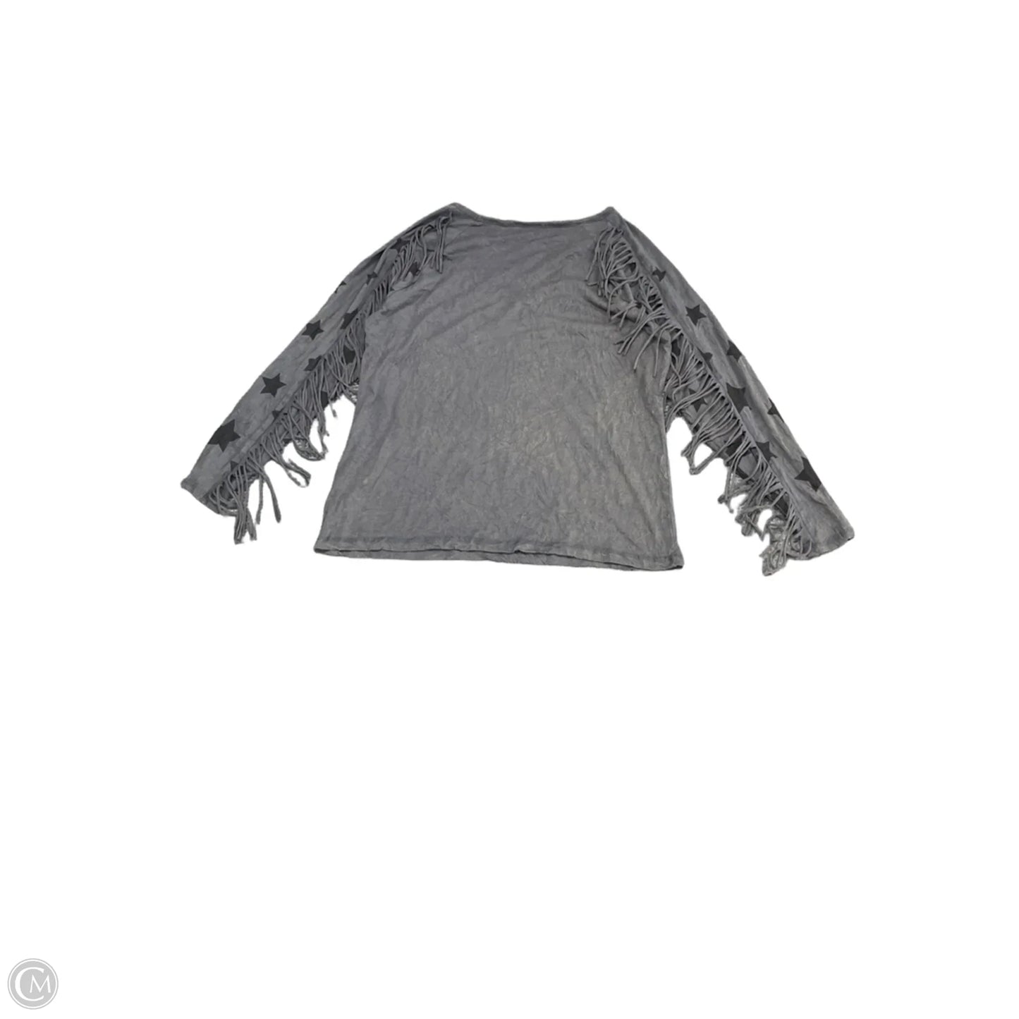Top Long Sleeve By Clothes Mentor In Grey, Size: Xxl