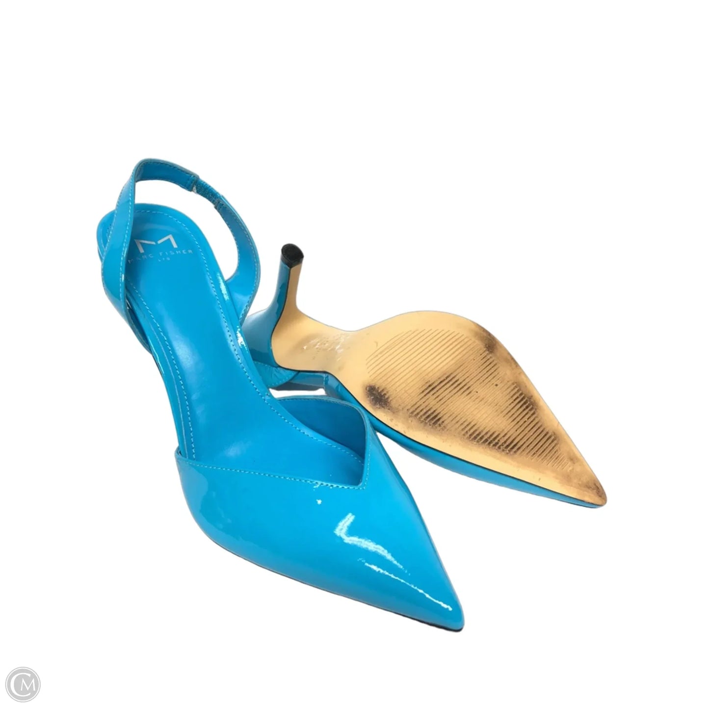 Shoes Heels Kitten By Marc Fisher In Blue, Size: 8.5