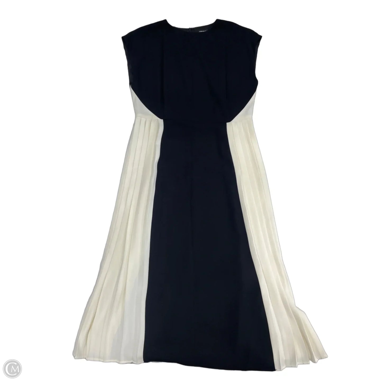 Dress Casual Midi By Karen Millen In Black & Cream, Size: 12