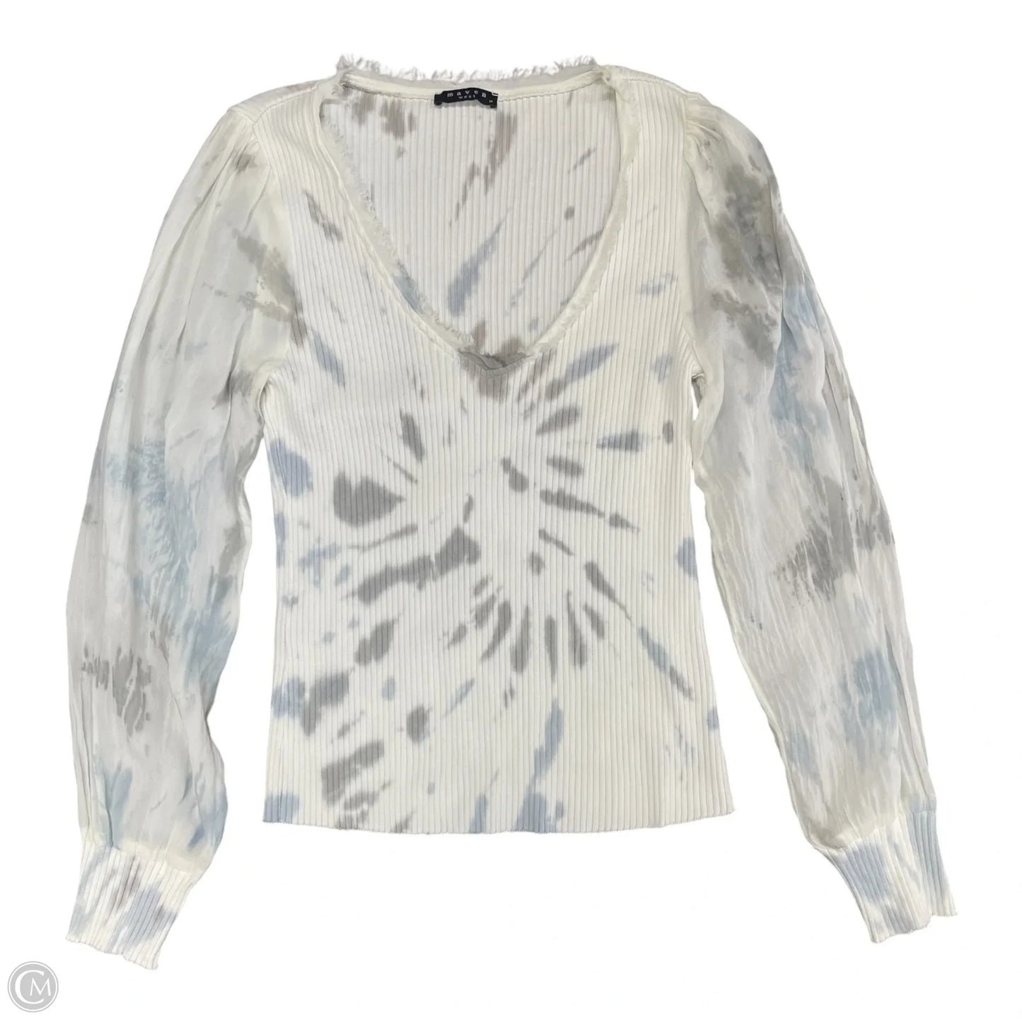 Top Long Sleeve By Clothes Mentor In White, Size: M
