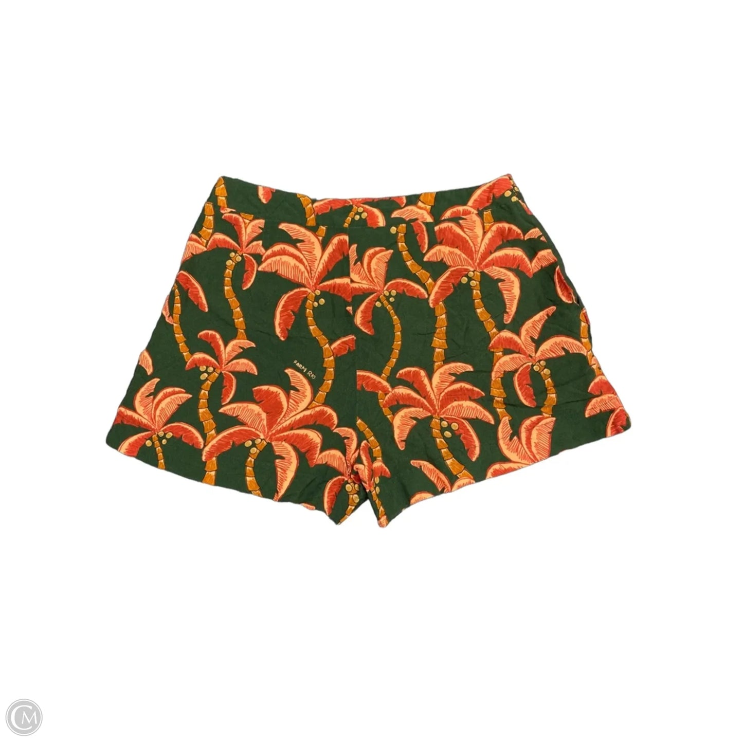 Shorts By Farm Rio In Green & Orange, Size: M
