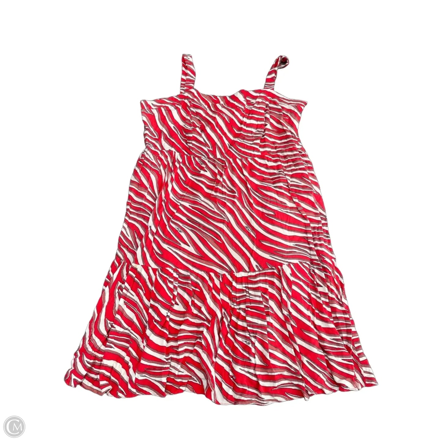 Dress Casual Short By Michael By Michael Kors In Red & White, Size: 2x