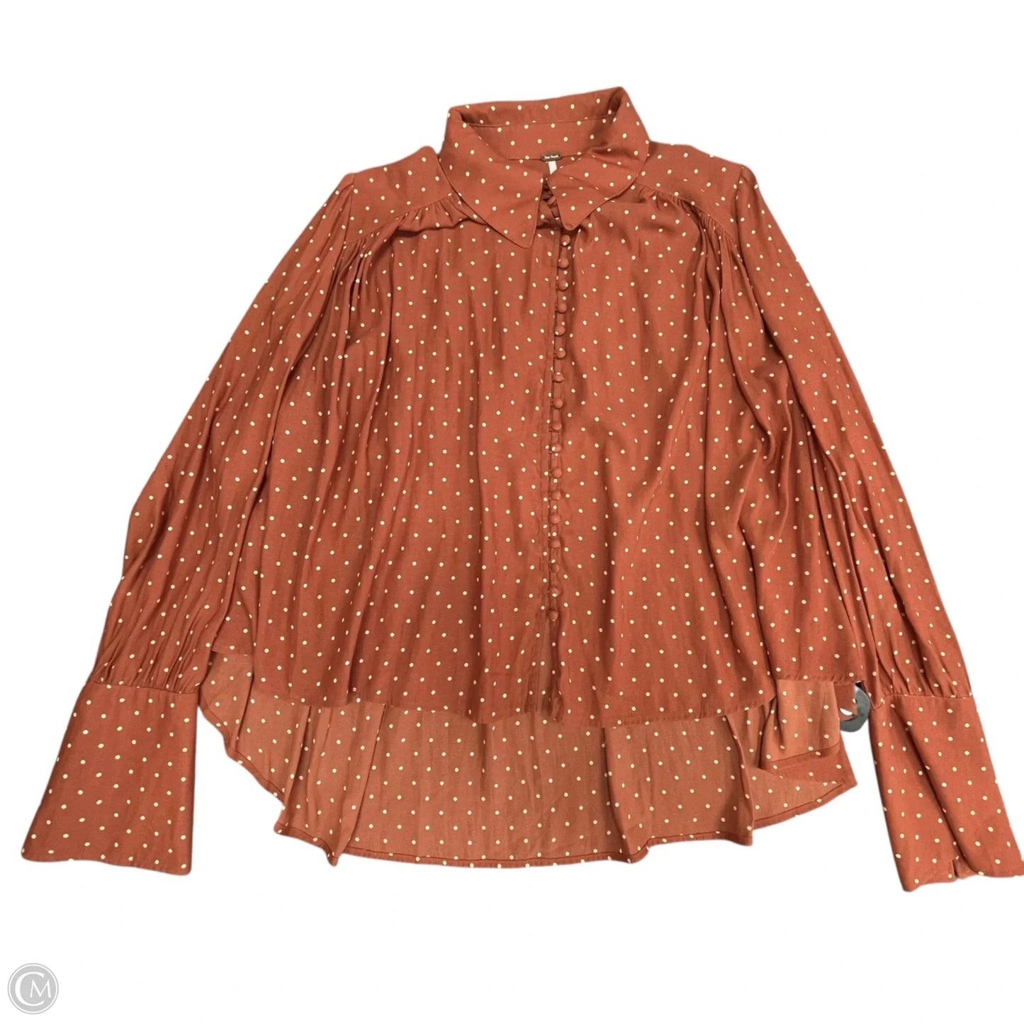 Top Long Sleeve By Free People In Orange, Size: Xs