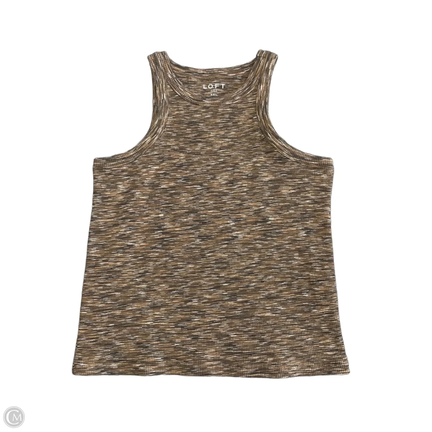 Top Sleeveless By Loft In Brown, Size: Xxl