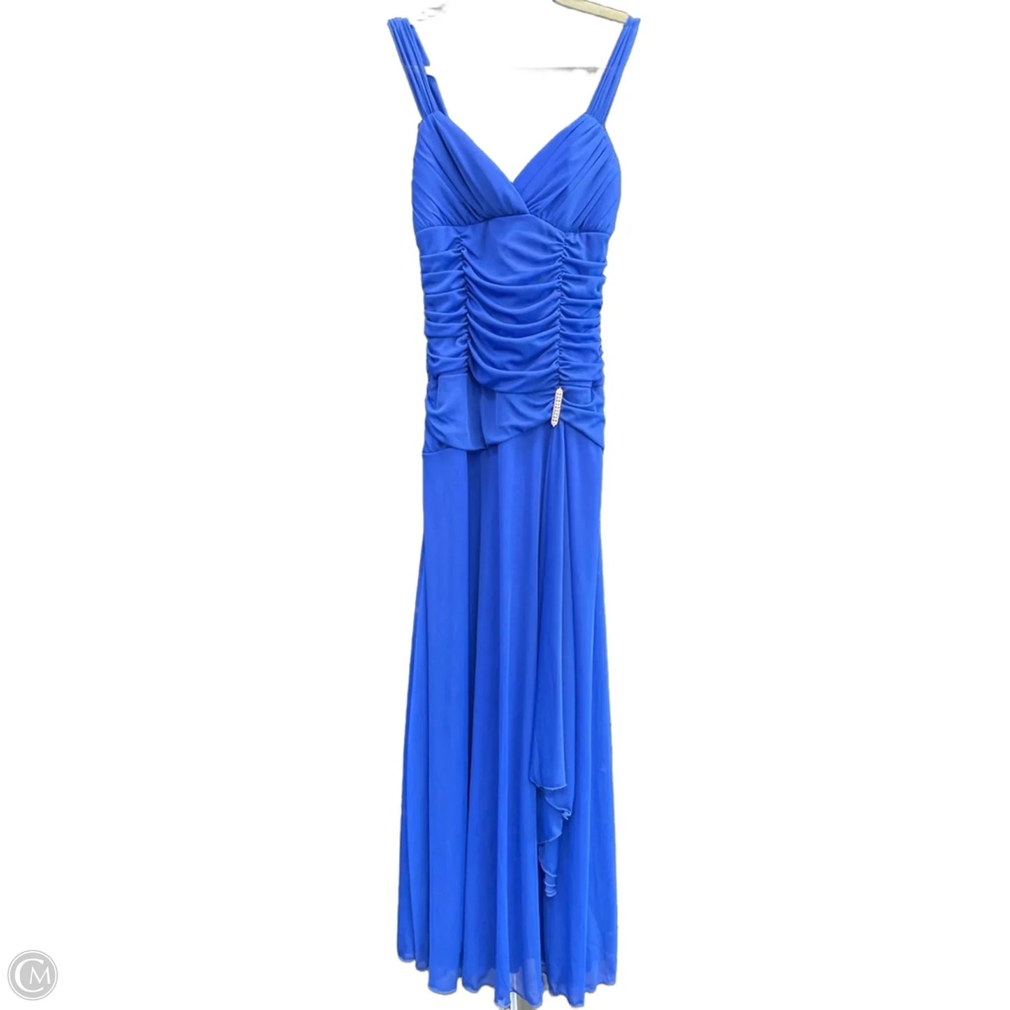 Dress Party Long By Clothes Mentor In Blue, Size: 12