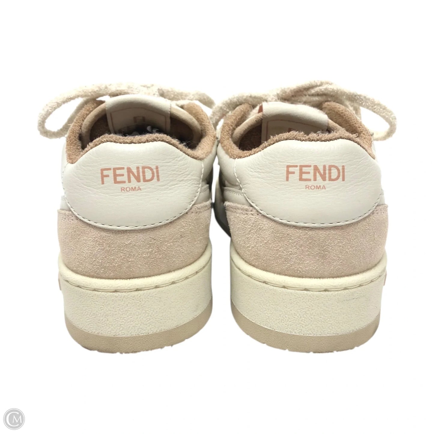 Shoes Luxury Designer By Fendi In Pink & White, Size: 5.5