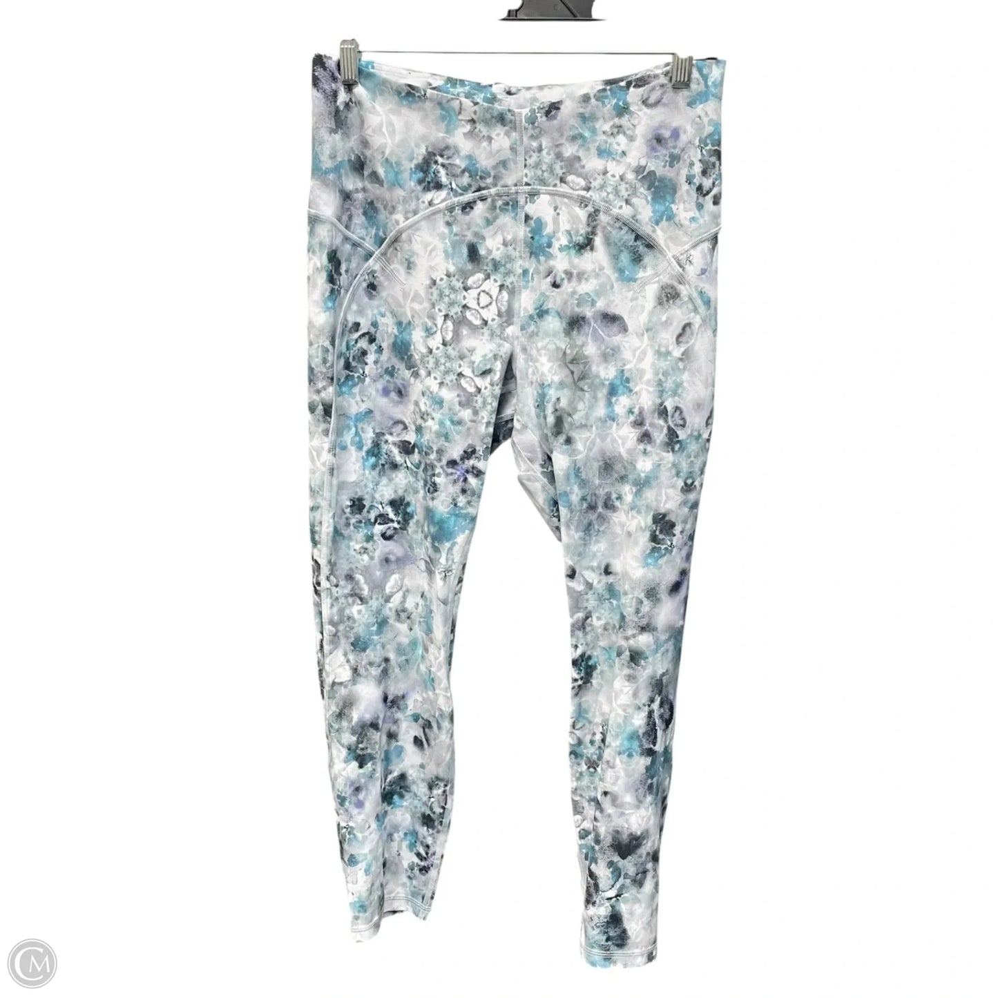 Athletic Leggings By Lululemon In Blue & Grey, Size: 12