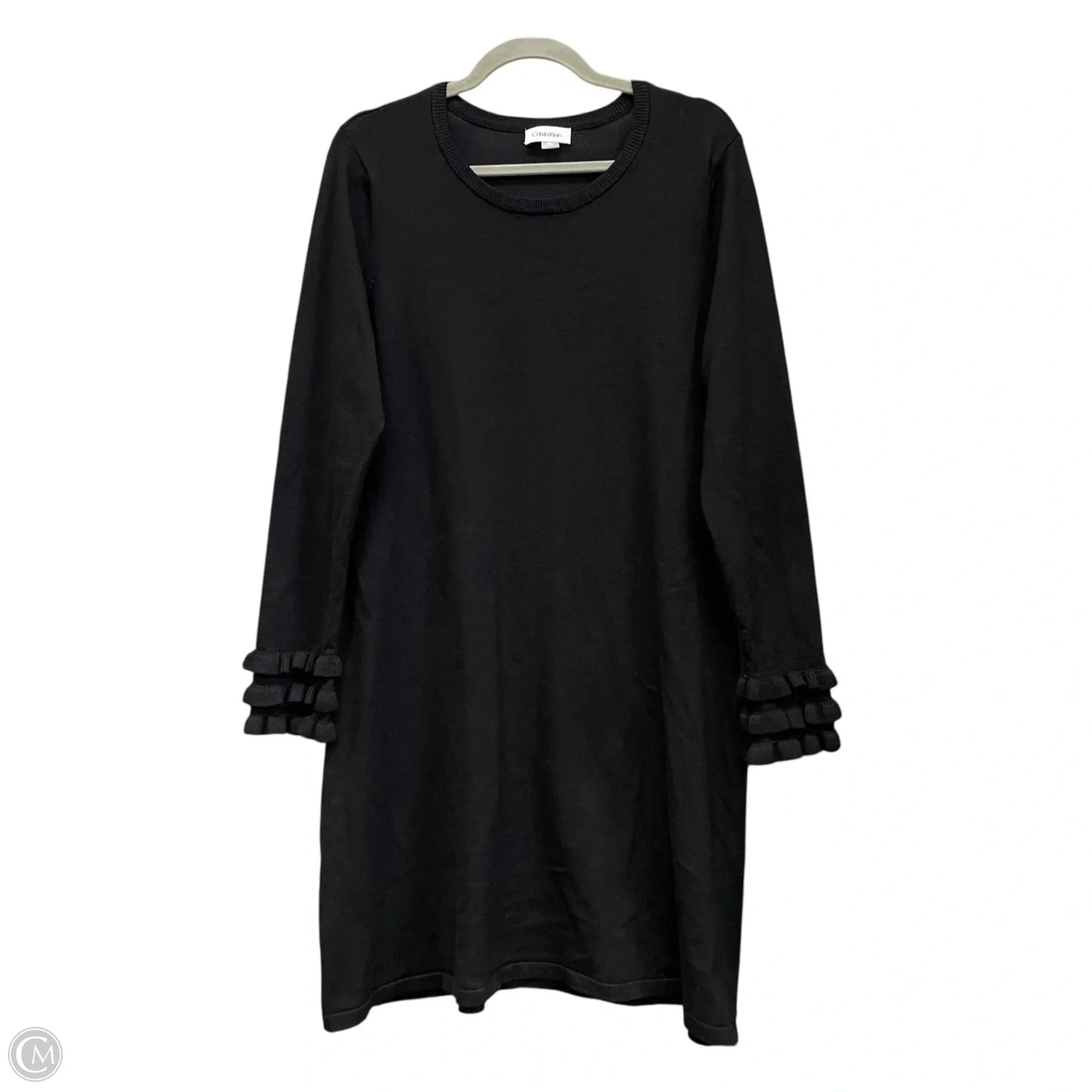 Dress Sweater By Calvin Klein In Black, Size: Xl
