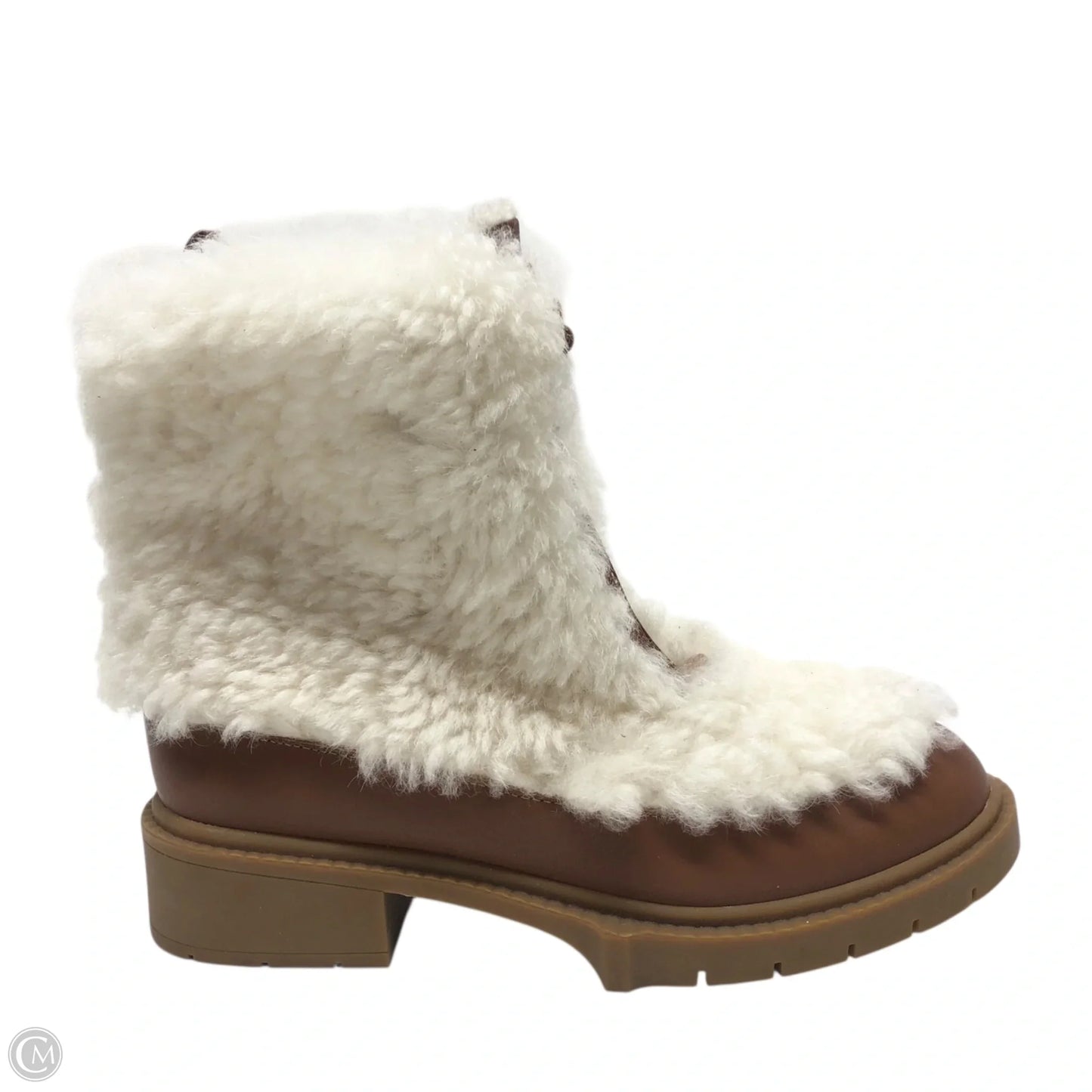 Boots Designer By Coach In Cream, Size: 7