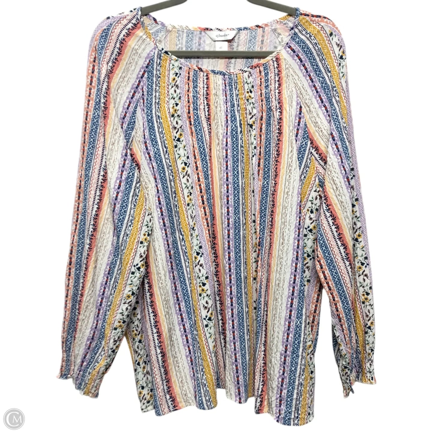 Top Long Sleeve By Cj Banks In Multi-colored, Size: 2x