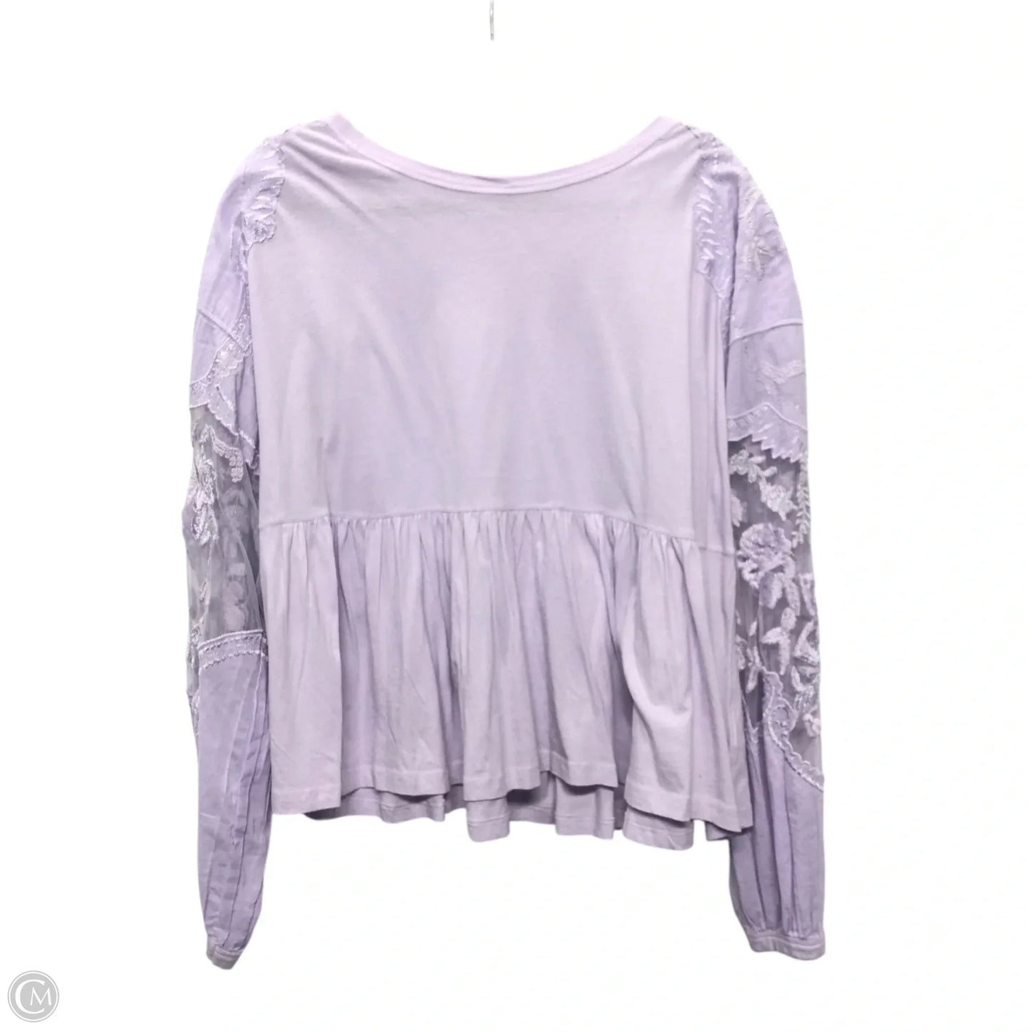 Blouse Long Sleeve By Free People In Purple, Size: S