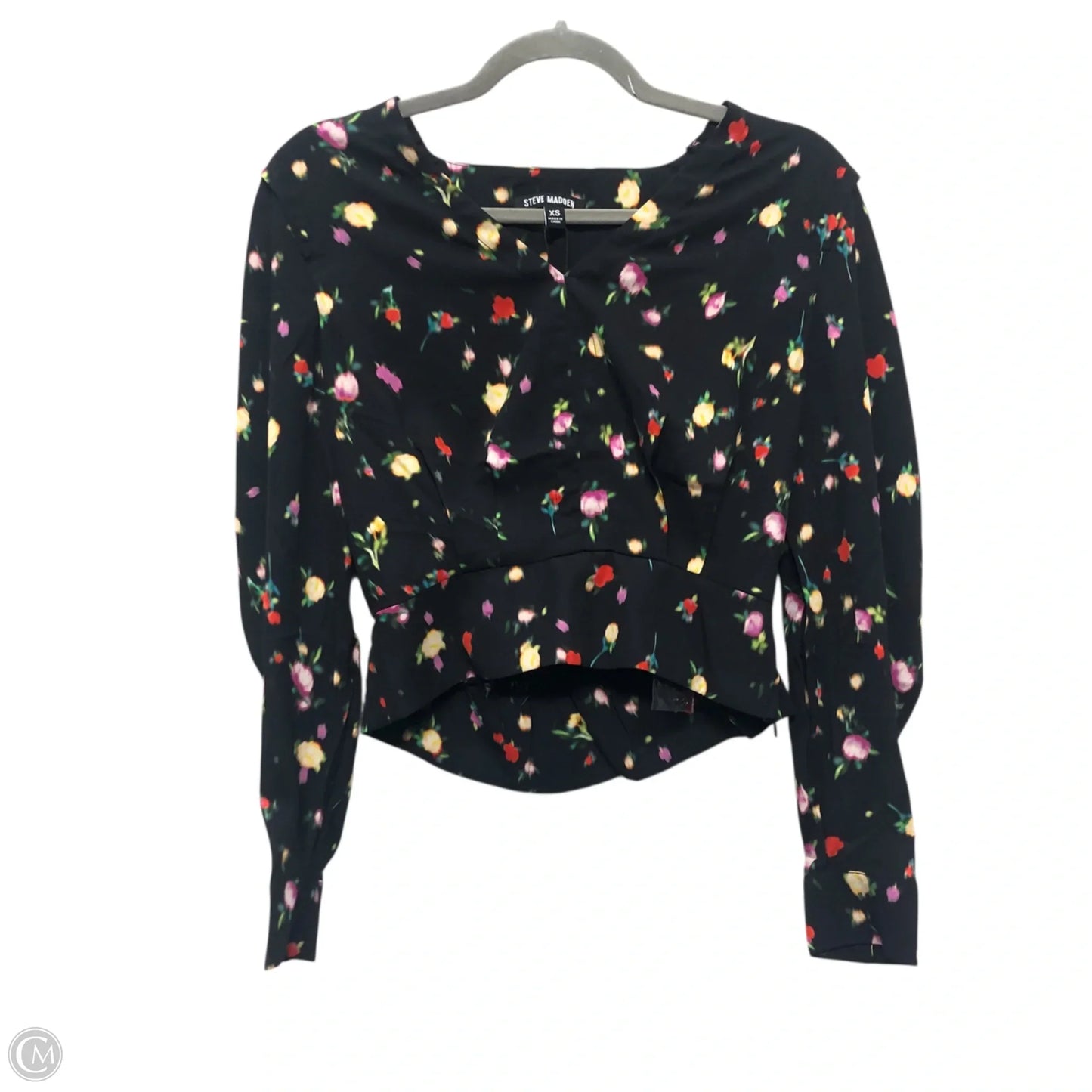 Blouse Long Sleeve By Steve Madden In Black, Size: Xs