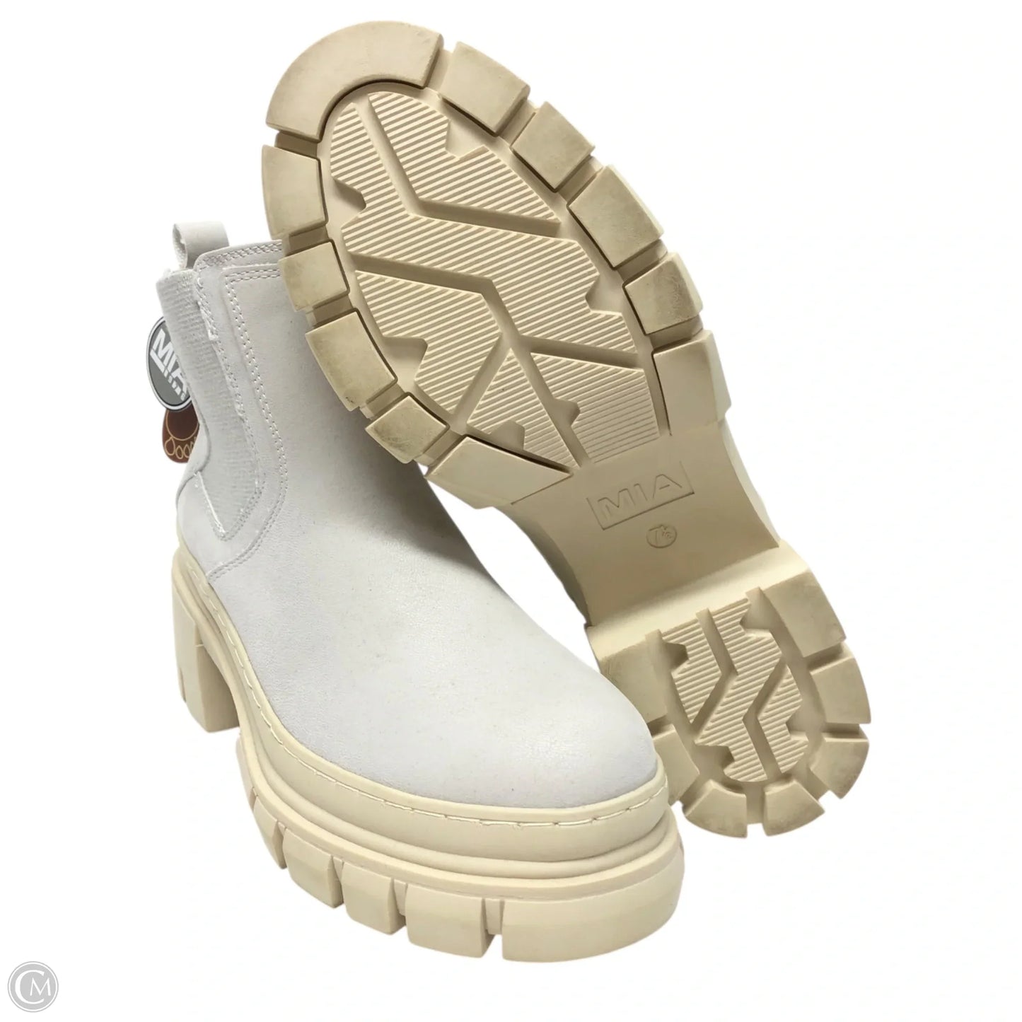 Boots Ankle Heels By Mia In Grey, Size: 7.5