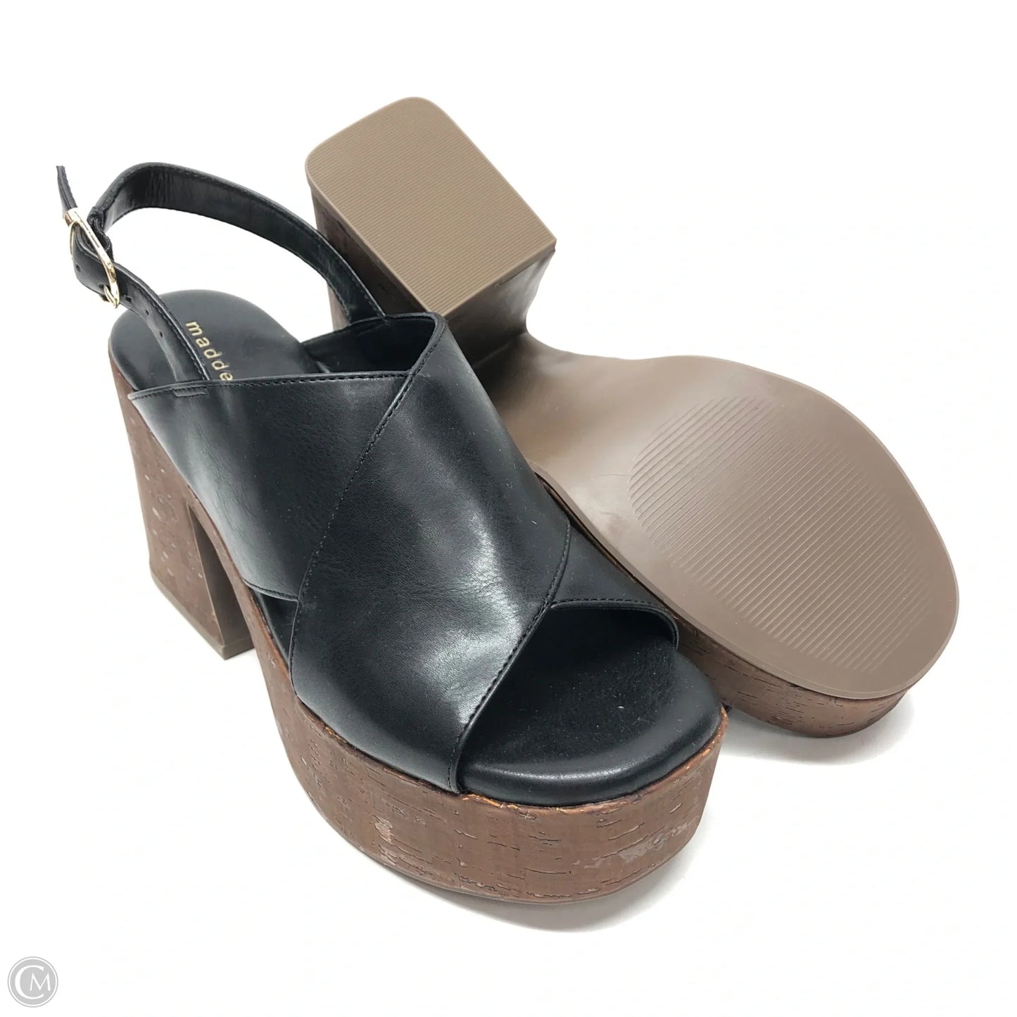 Shoes Heels Block By Madden Girl In Black & Brown, Size: 7.5
