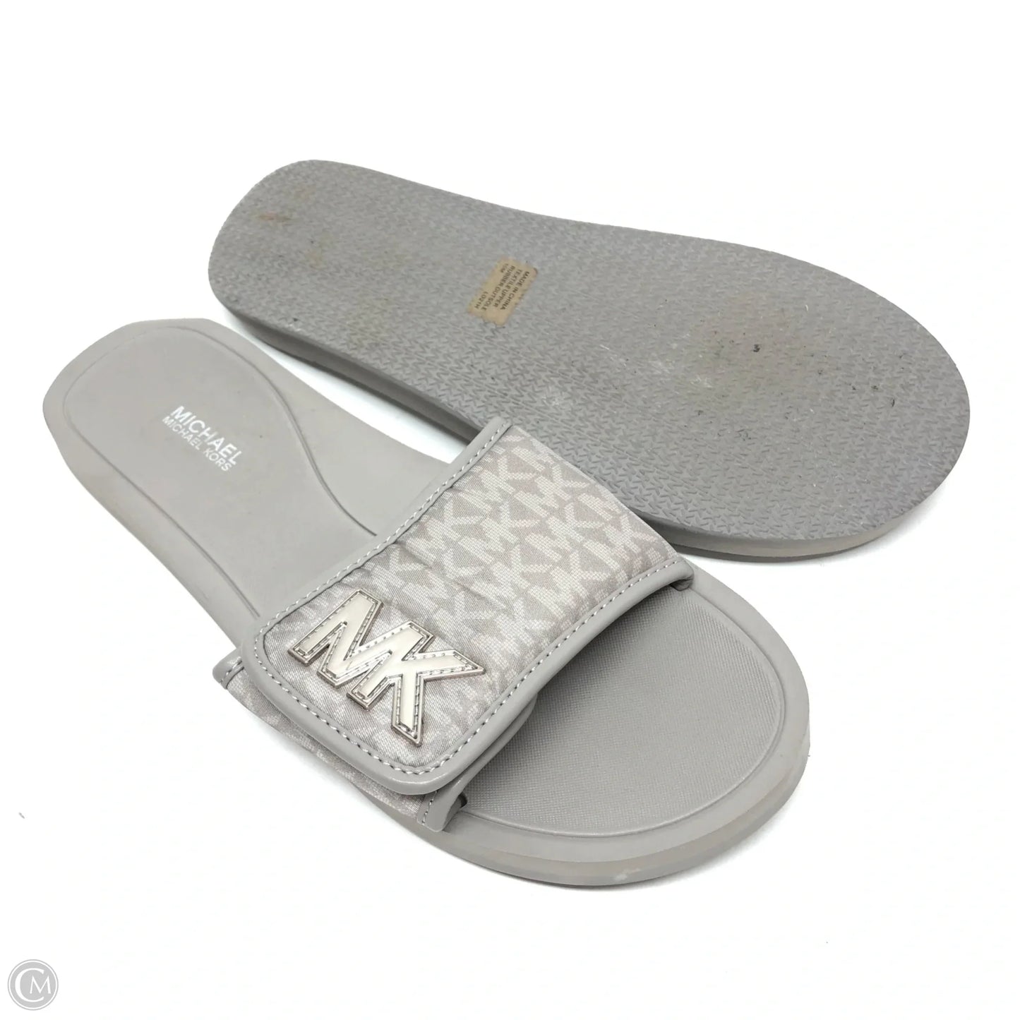 Sandals Flats By Michael By Michael Kors In Grey, Size: 10