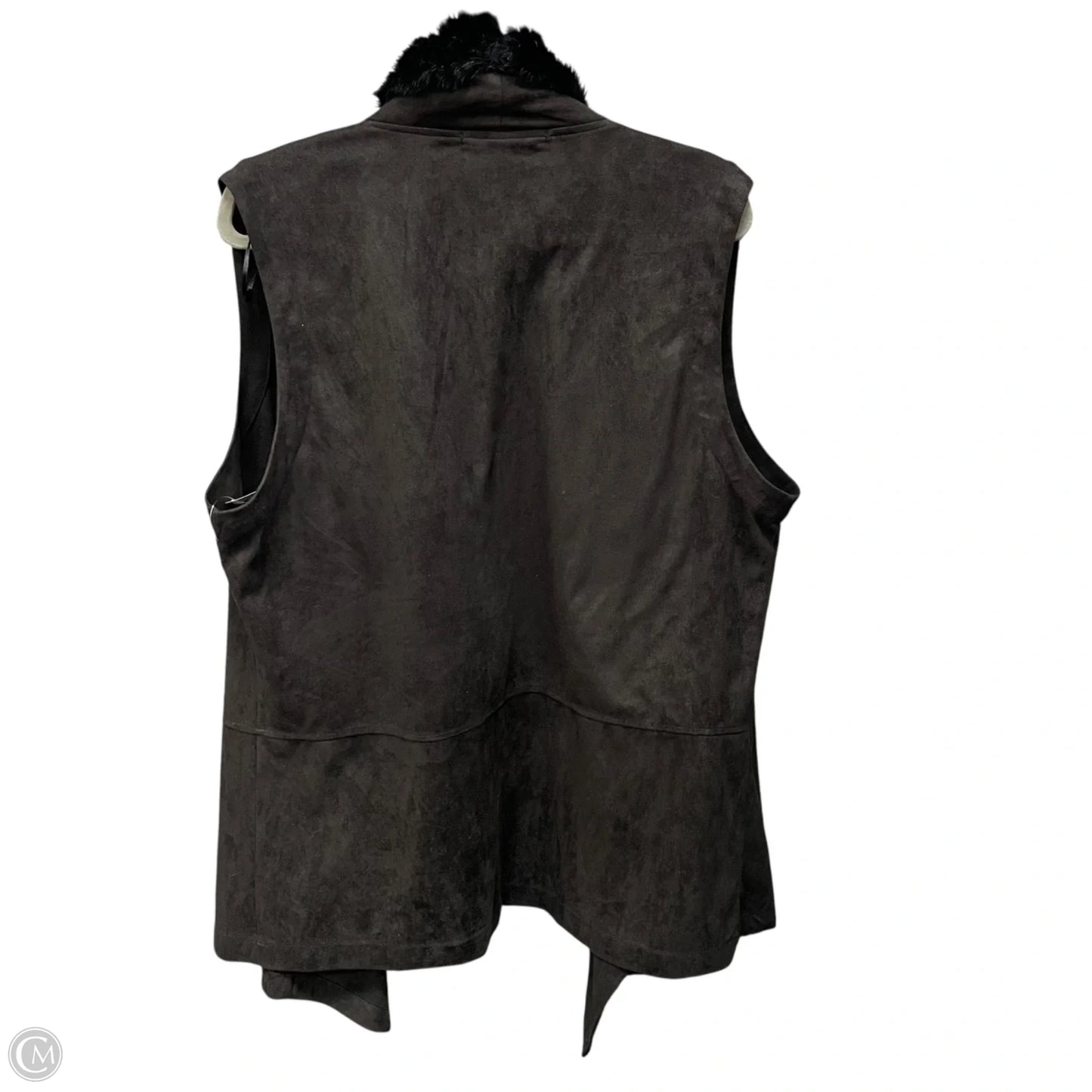 Vest Faux Fur & Sherpa By Calessa In Black, Size: 1x