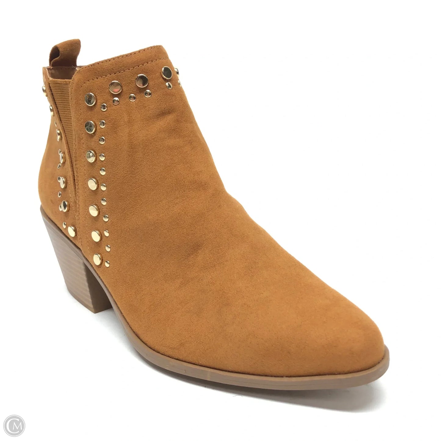 Boots Ankle Heels By Justfab In Tan, Size: 8