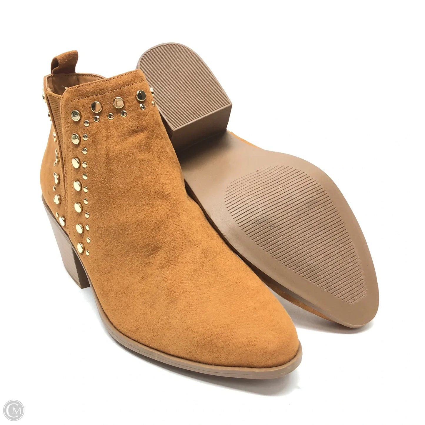 Boots Ankle Heels By Justfab In Tan, Size: 8