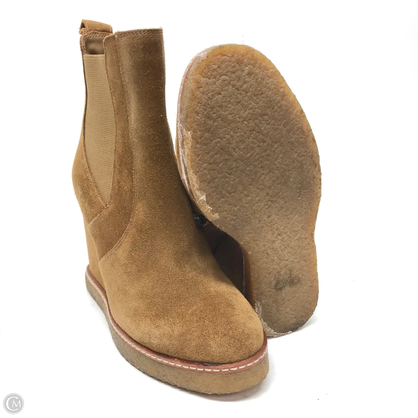 Boots Ankle Heels By Clothes Mentor In Brown, Size: 6