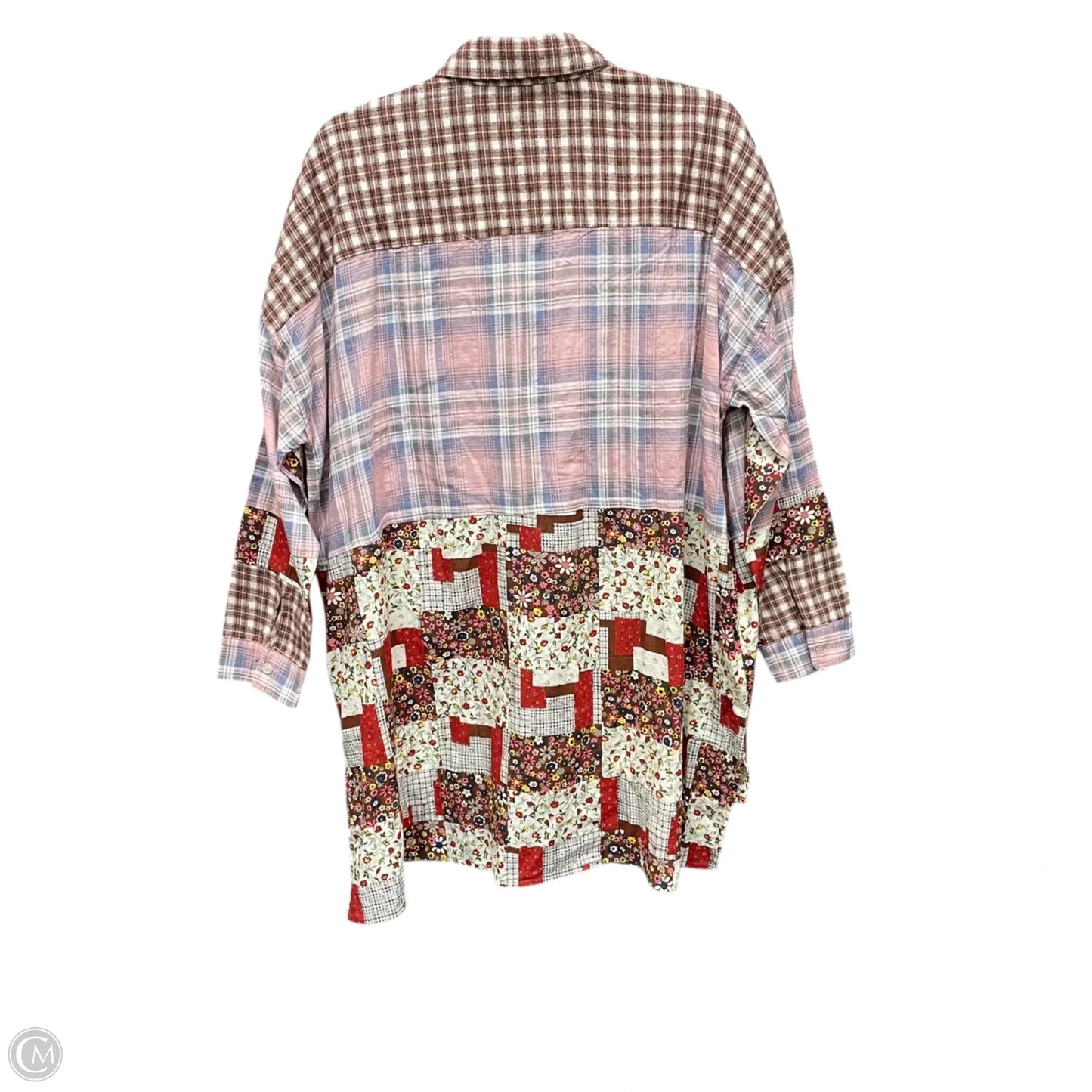 Blouse Long Sleeve By Easel In Multi-colored, Size: S