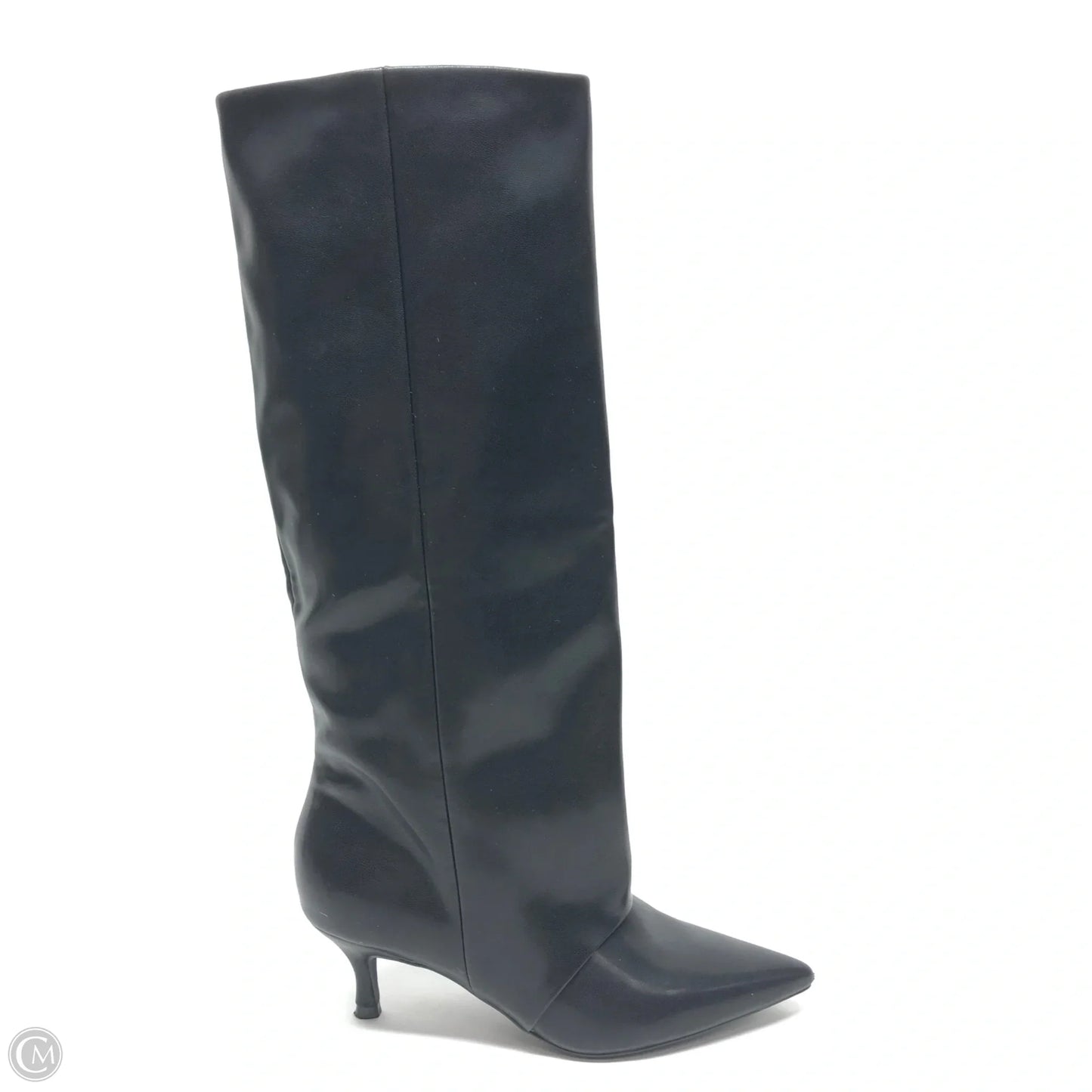 Boots Mid-calf Heels By Clothes Mentor In Black, Size: 8.5