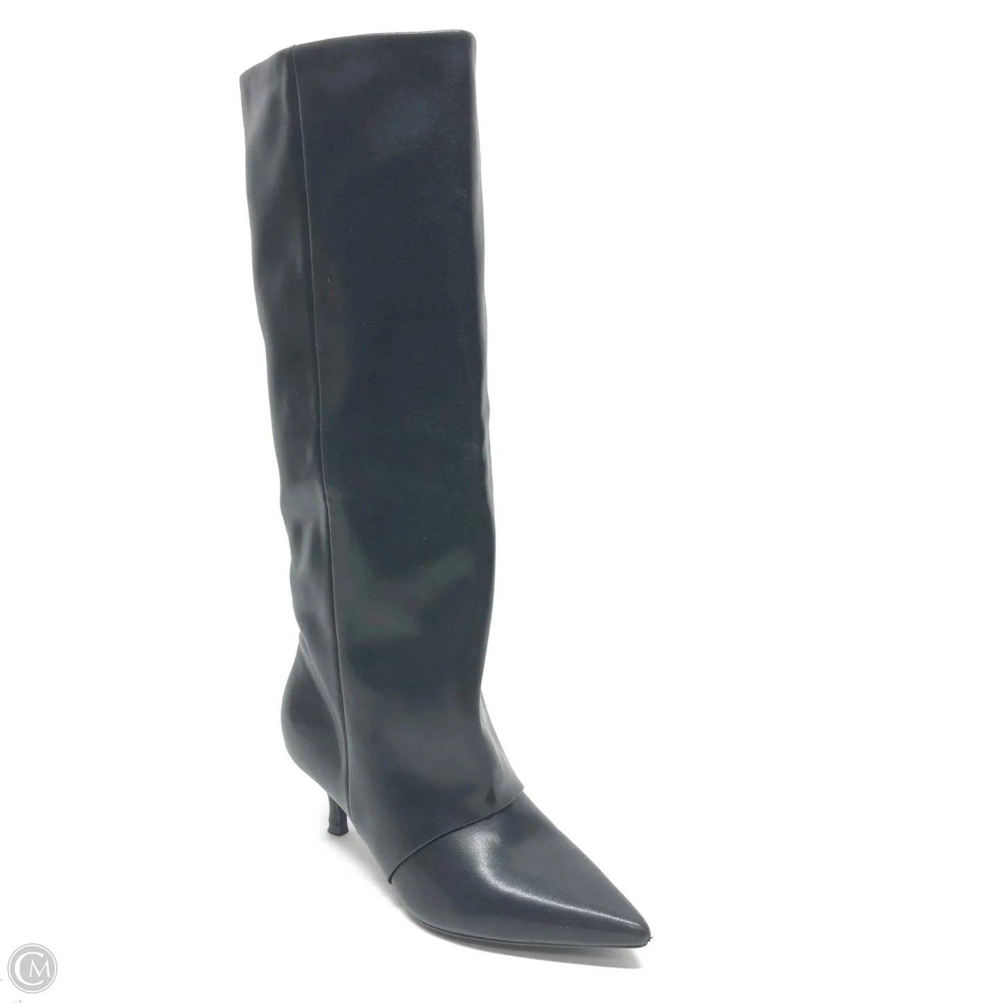 Boots Mid-calf Heels By Clothes Mentor In Black, Size: 8.5