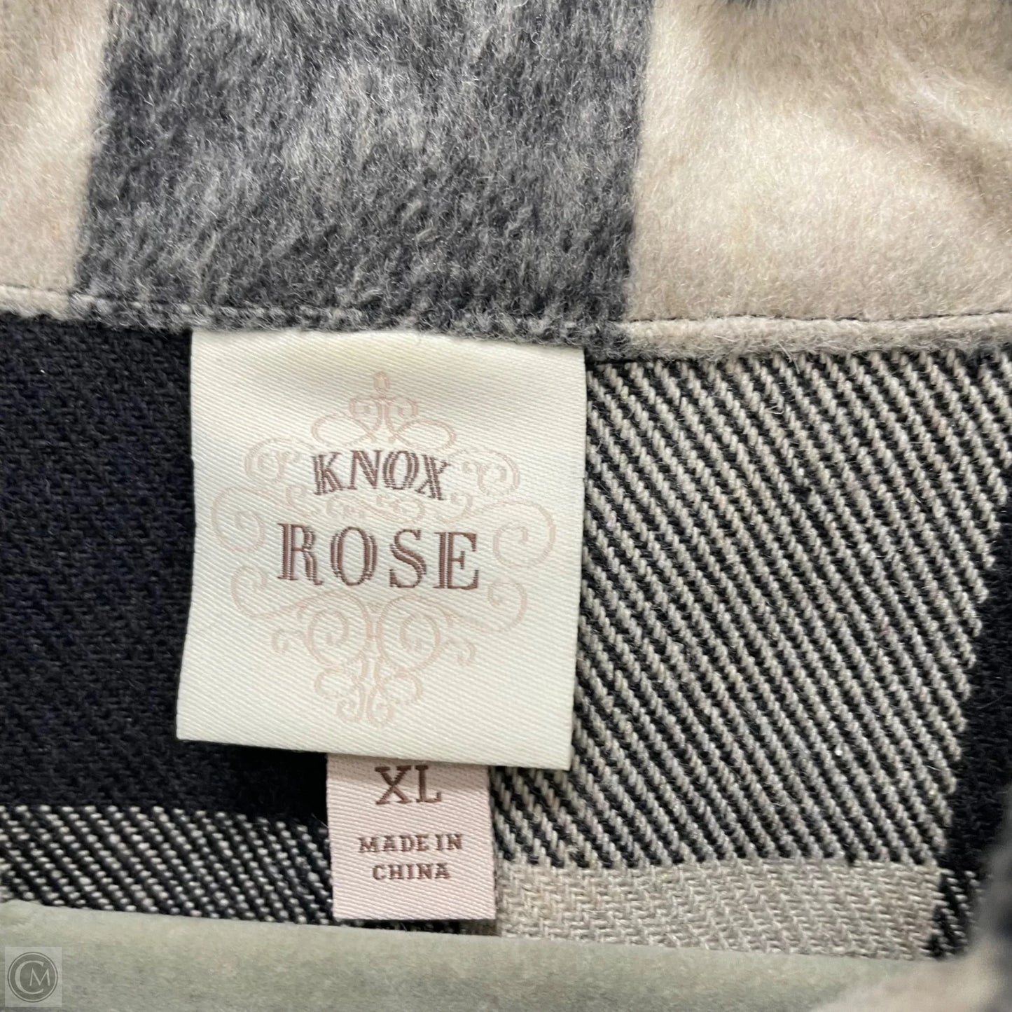 Jacket Faux Fur & Sherpa By Knox Rose In Black & Cream, Size: Xl