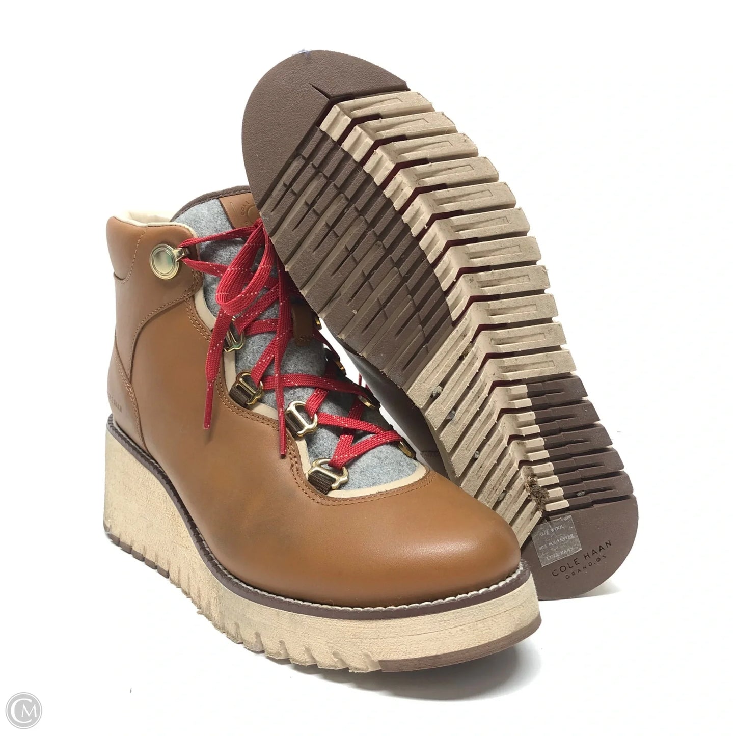 Boots Hiking By Cole-haan In Brown, Size: 7.5