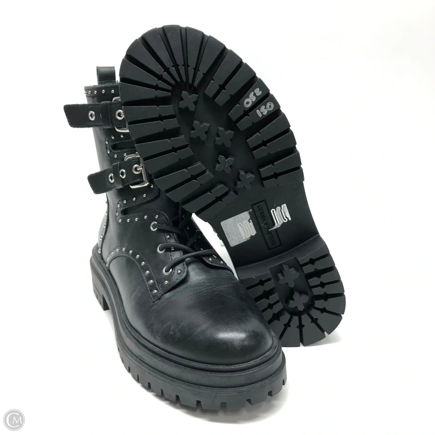 Boots Combat By Chelsea And Violet In Black, Size: 8.5
