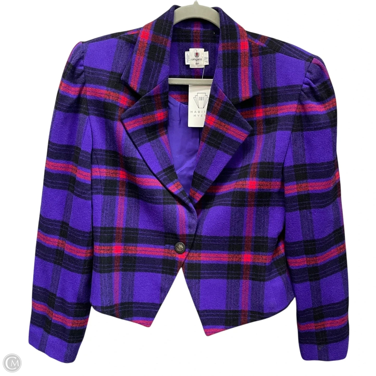 Blazer By Clothes Mentor In Purple, Size: M