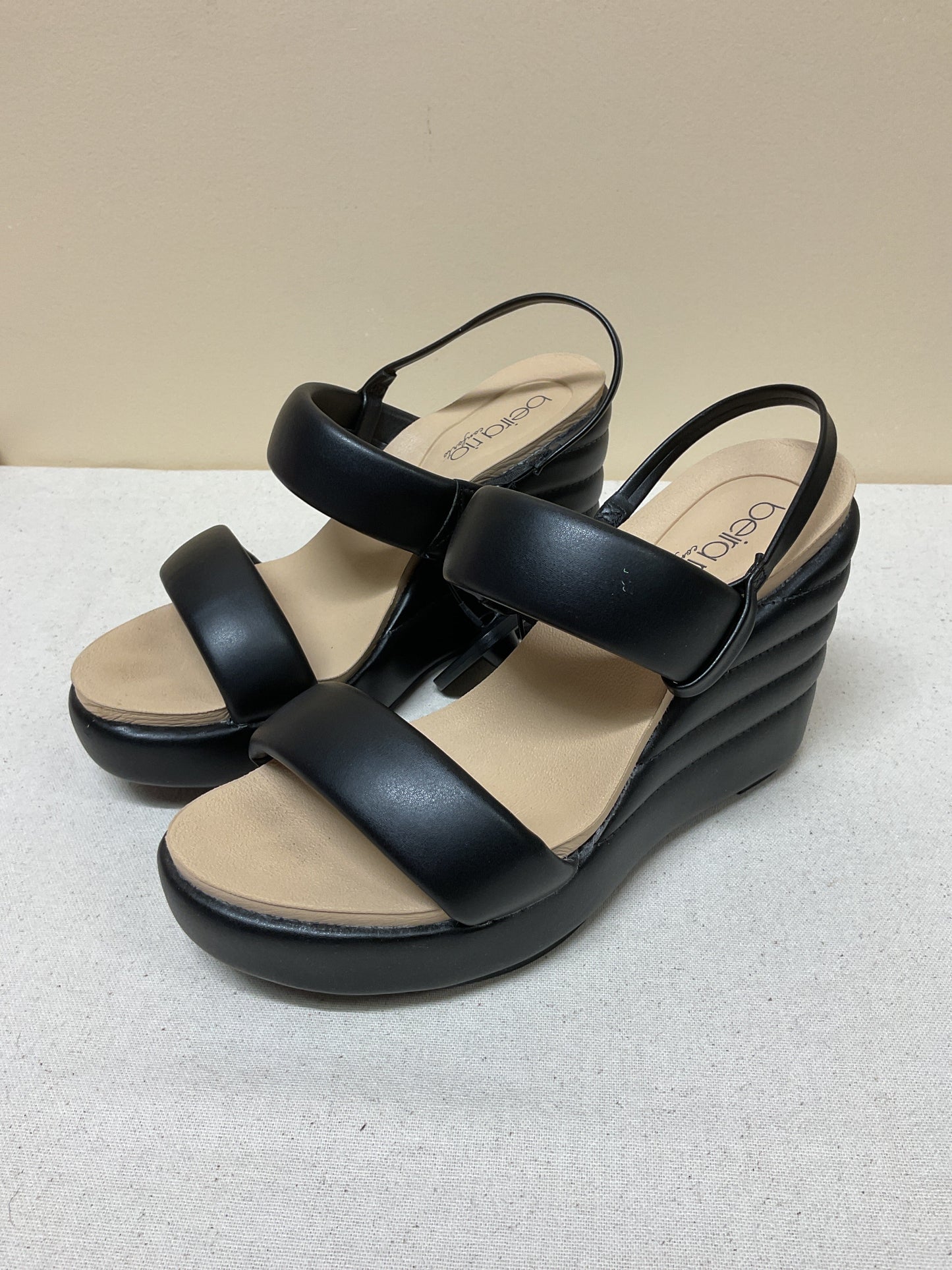 Sandals Heels Wedge By Cmb In Black, Size:6