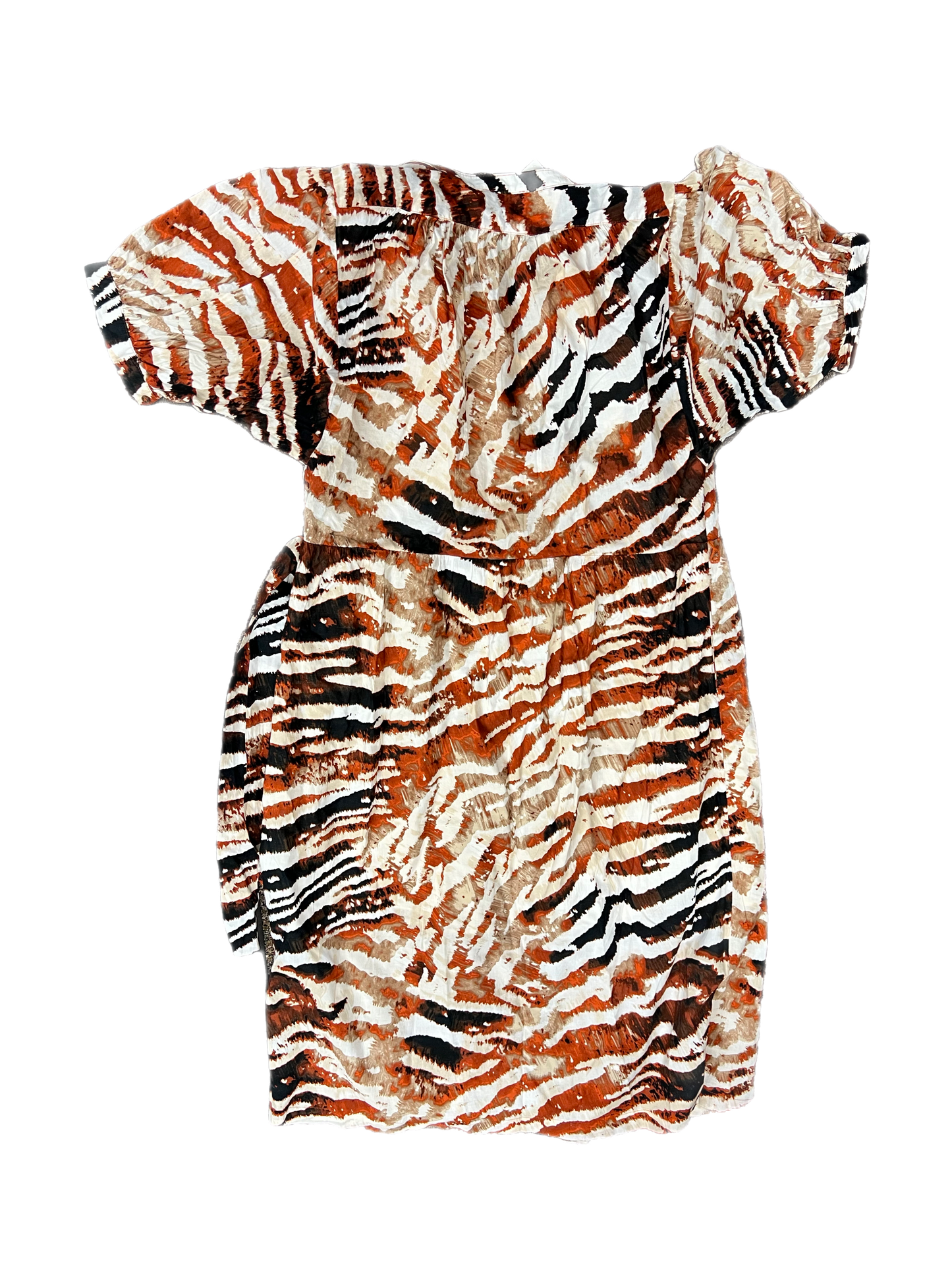 Dress Casual Short By Calvin Klein In Brown & White, Size: 12