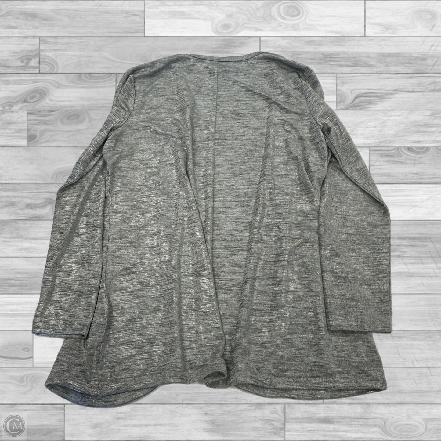 Cardigan By Jm Collections In Grey, Size: M