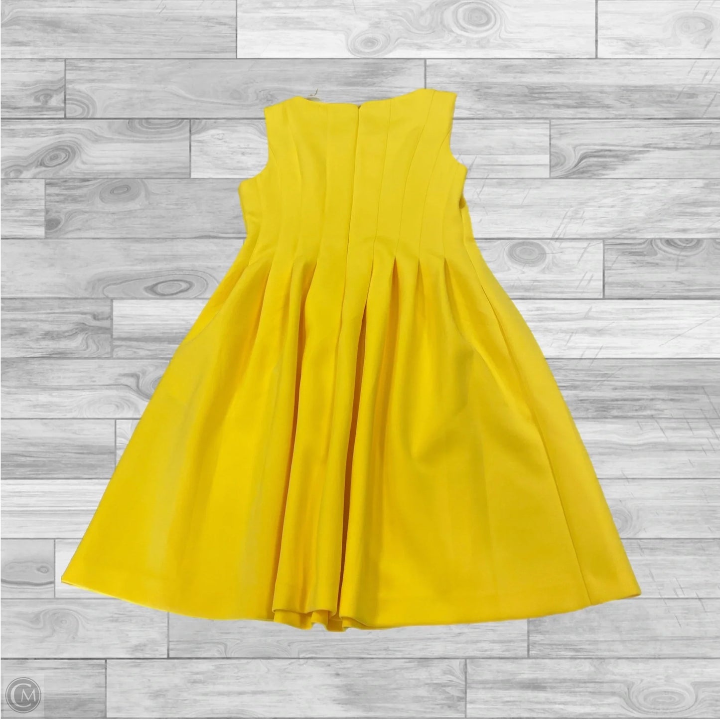 Dress Casual Short By Calvin Klein In Yellow, Size: 12