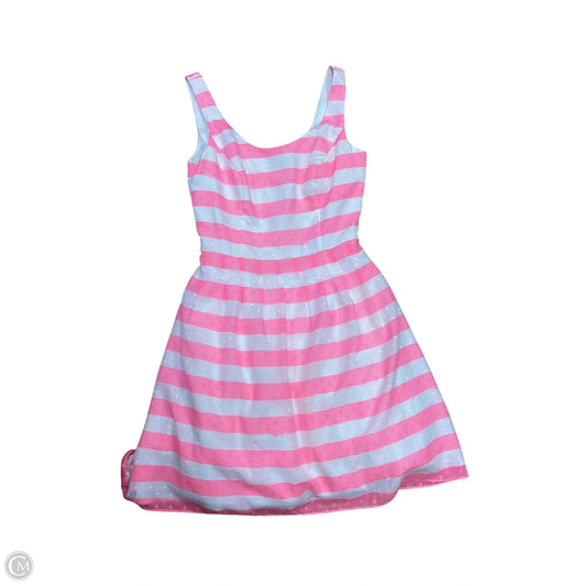 Dress Designer By Lilly Pulitzer In Pink & White, Size: 2