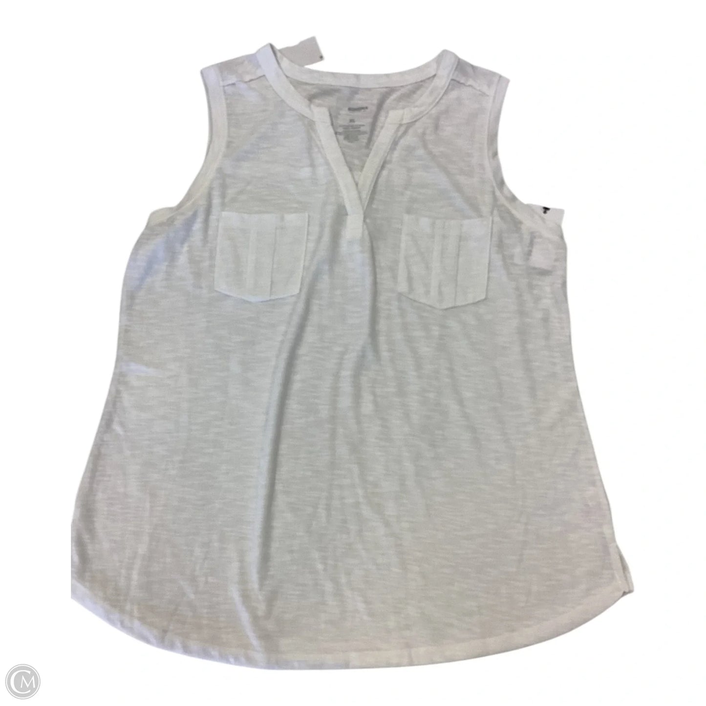 Top Sleeveless Basic By Sonoma In White, Size: Xl