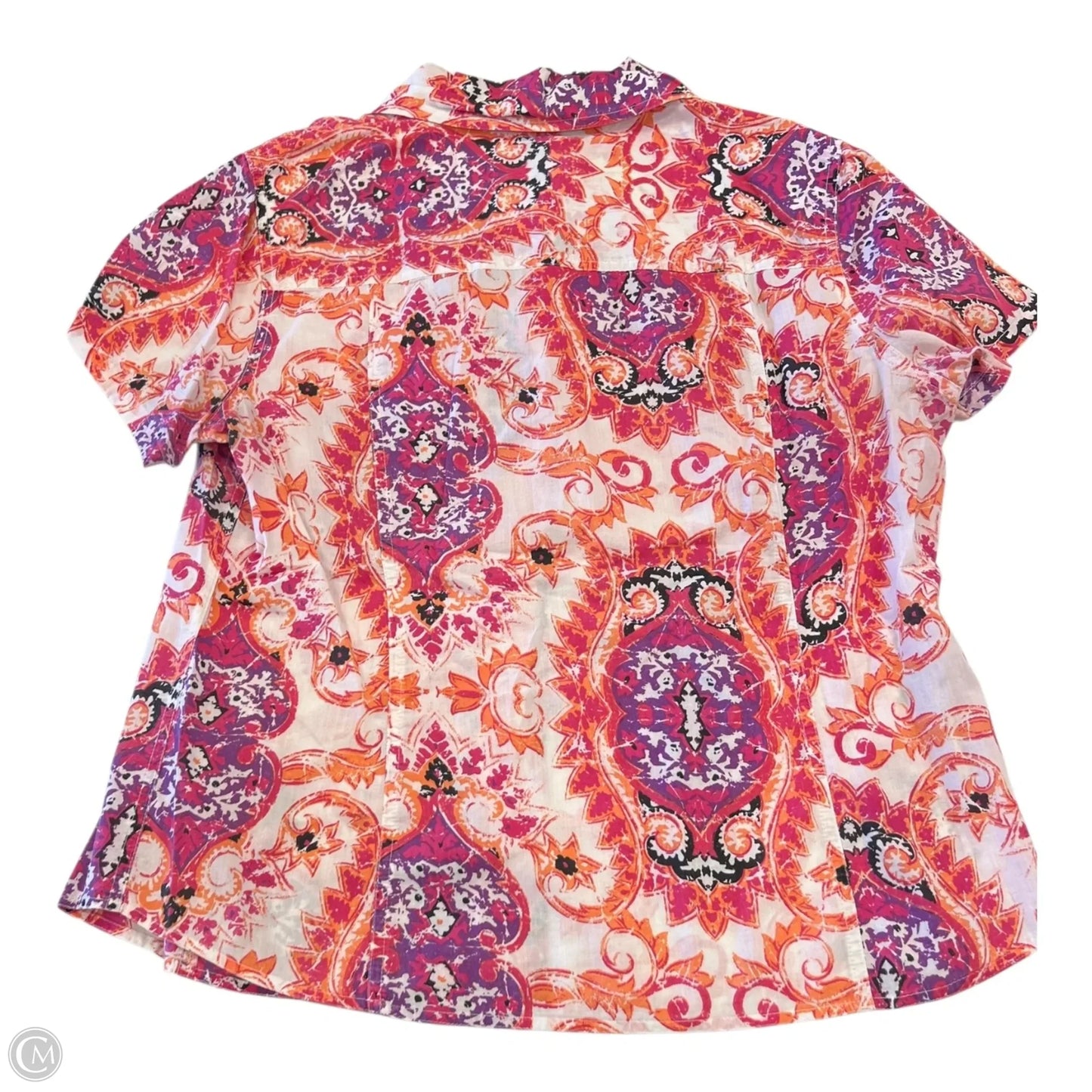 Top Short Sleeve By Chicos In Multi-colored, Size: M