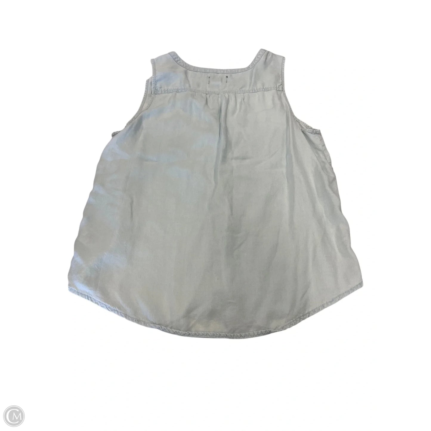 Top Sleeveless By American Eagle In Blue Denim, Size: L