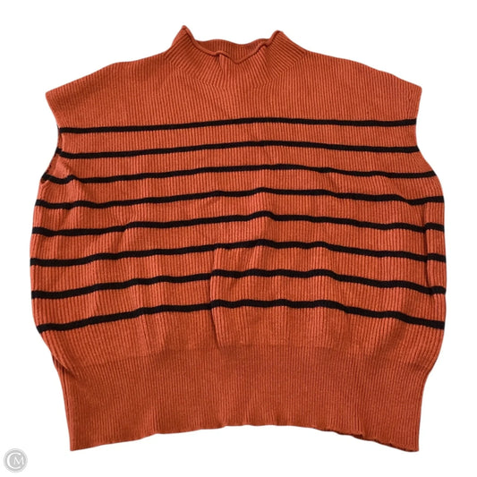 Top Sleeveless By Merokeety In Black & Orange, Size: Xl