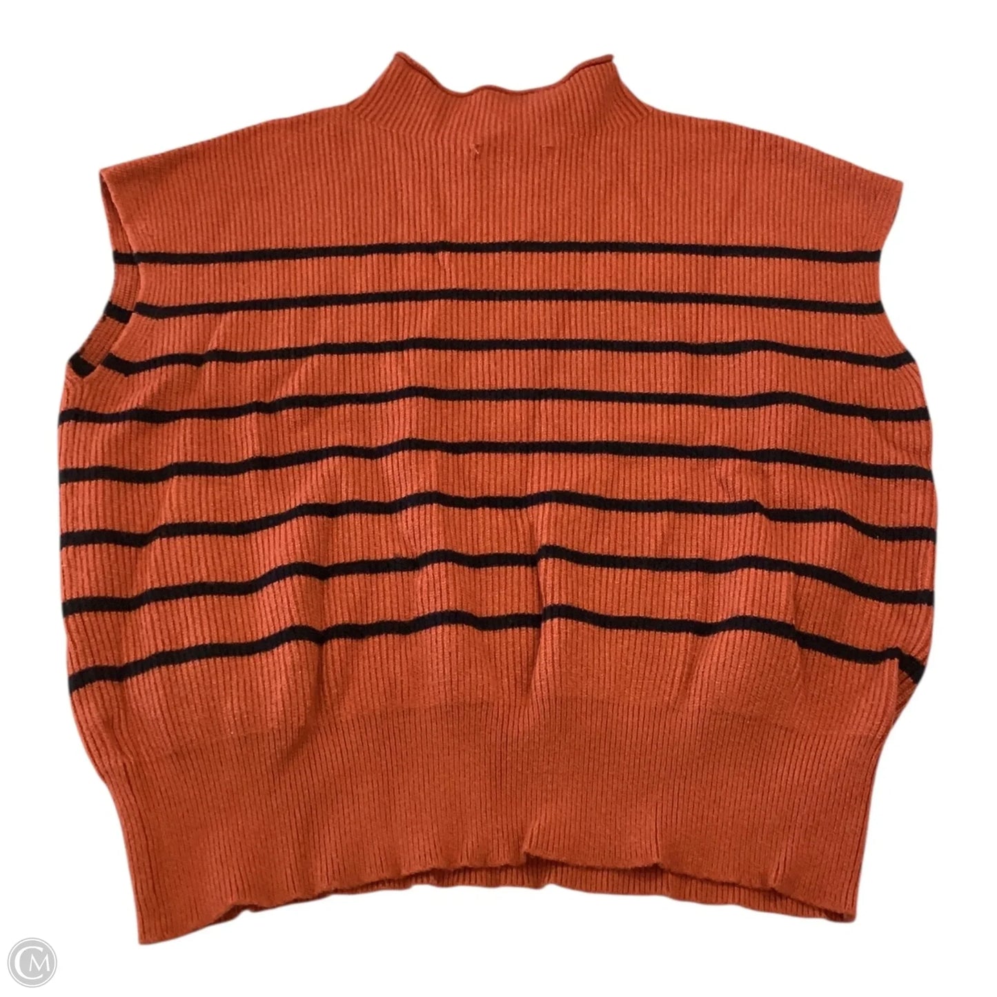 Top Sleeveless By Merokeety In Black & Orange, Size: Xl