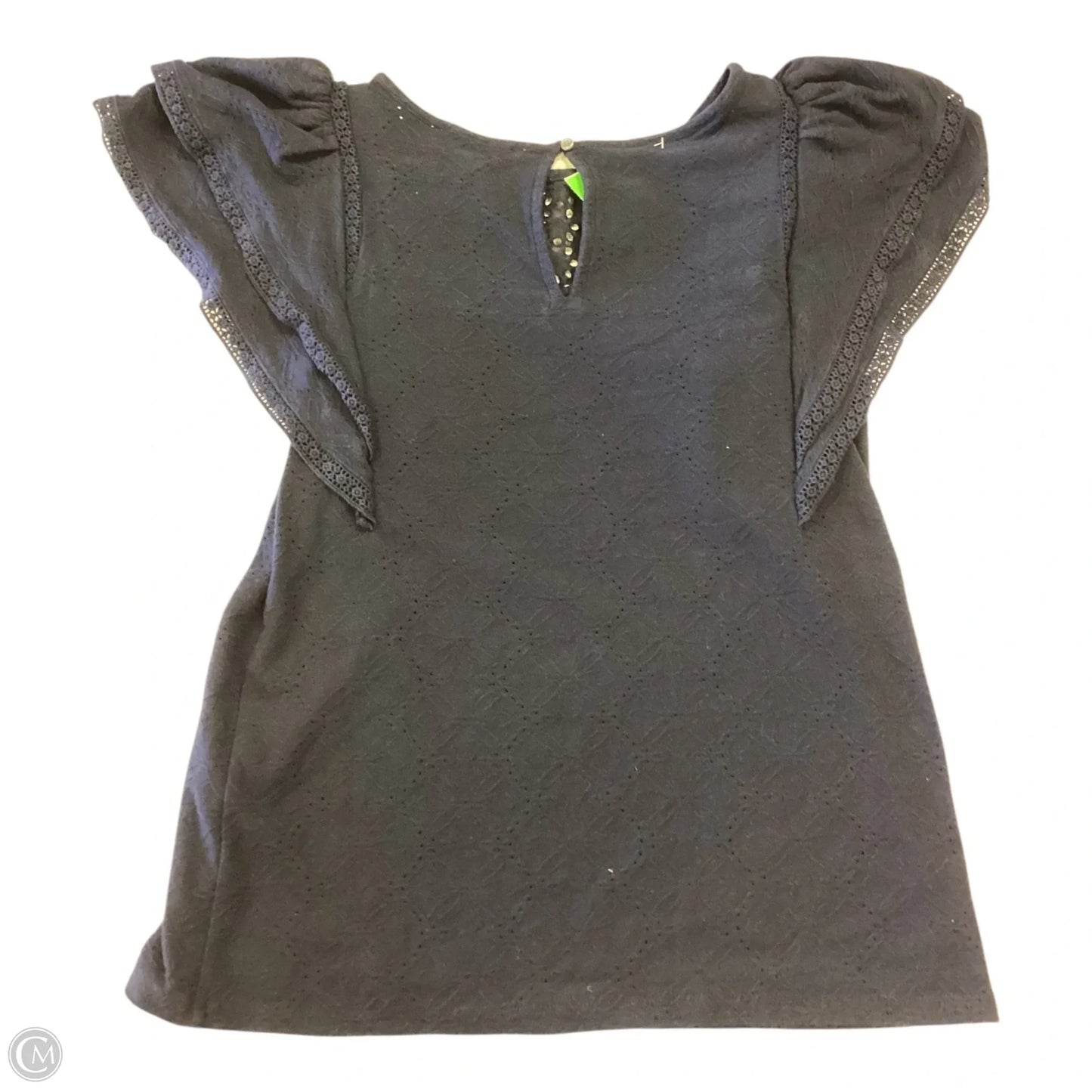 Top Short Sleeve By Loft In Navy, Size: Sp