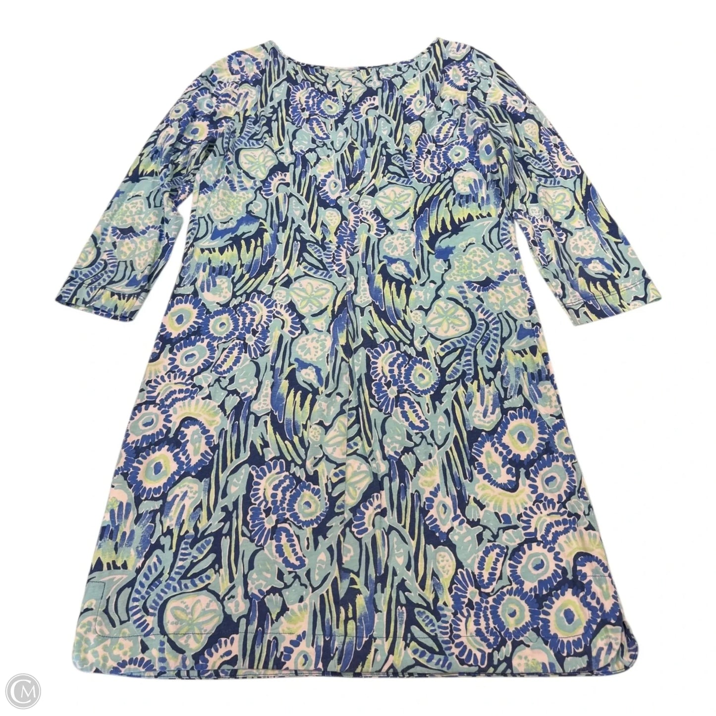 Dress Designer By Lilly Pulitzer In Blue & Green, Size: M